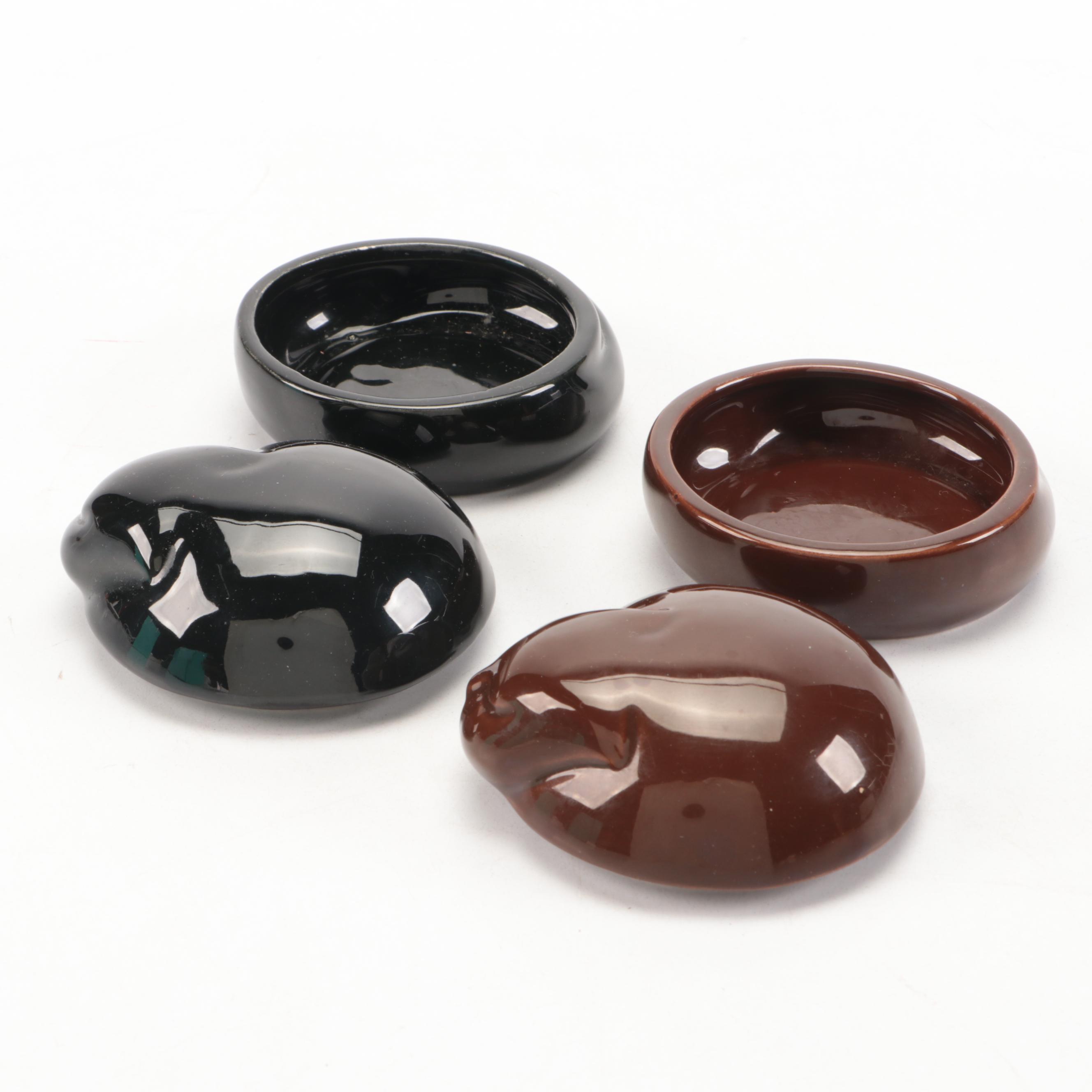 Tiffany & Co. Porcelain Sleeping Cat Boxes, 1970s