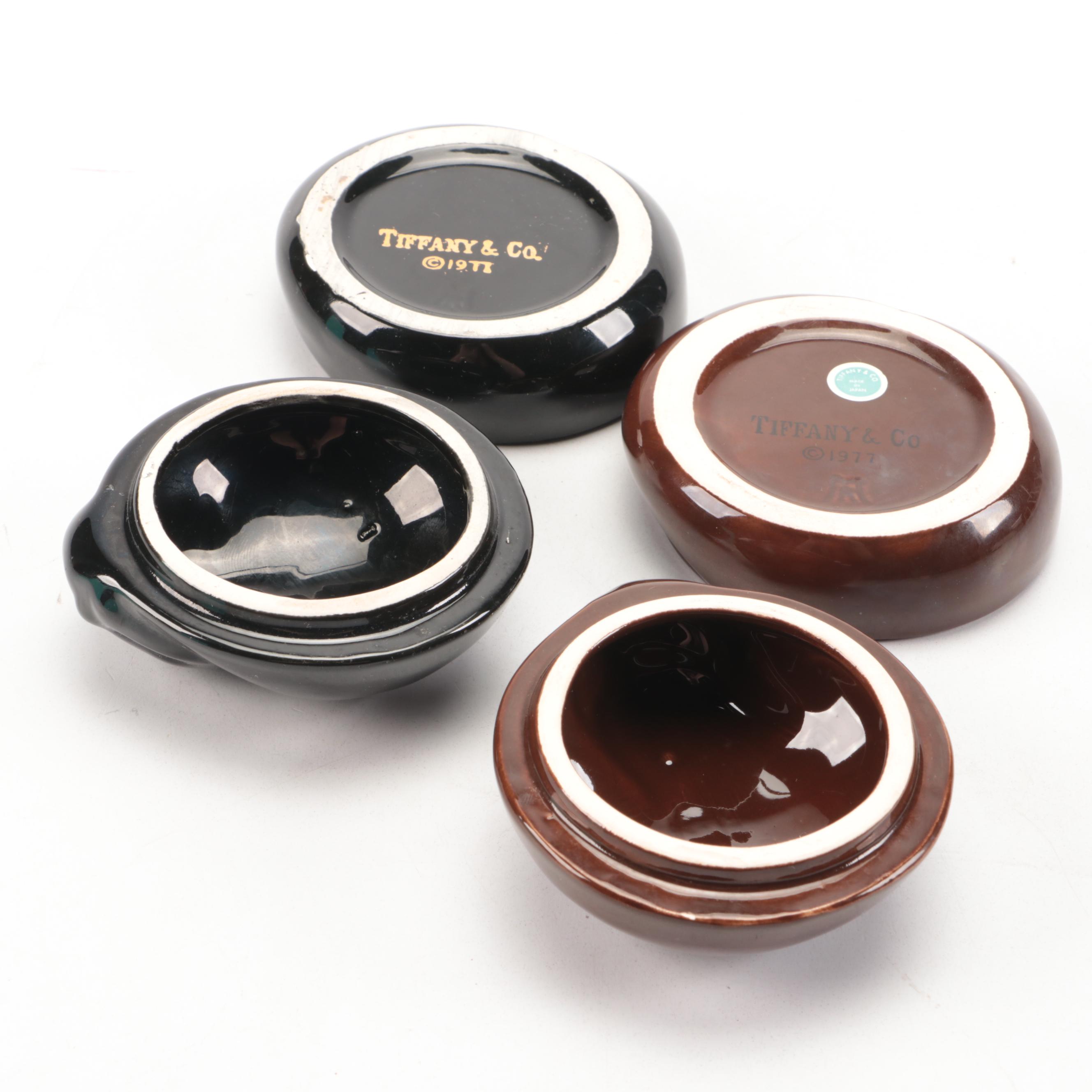 Tiffany & Co. Porcelain Sleeping Cat Boxes, 1970s