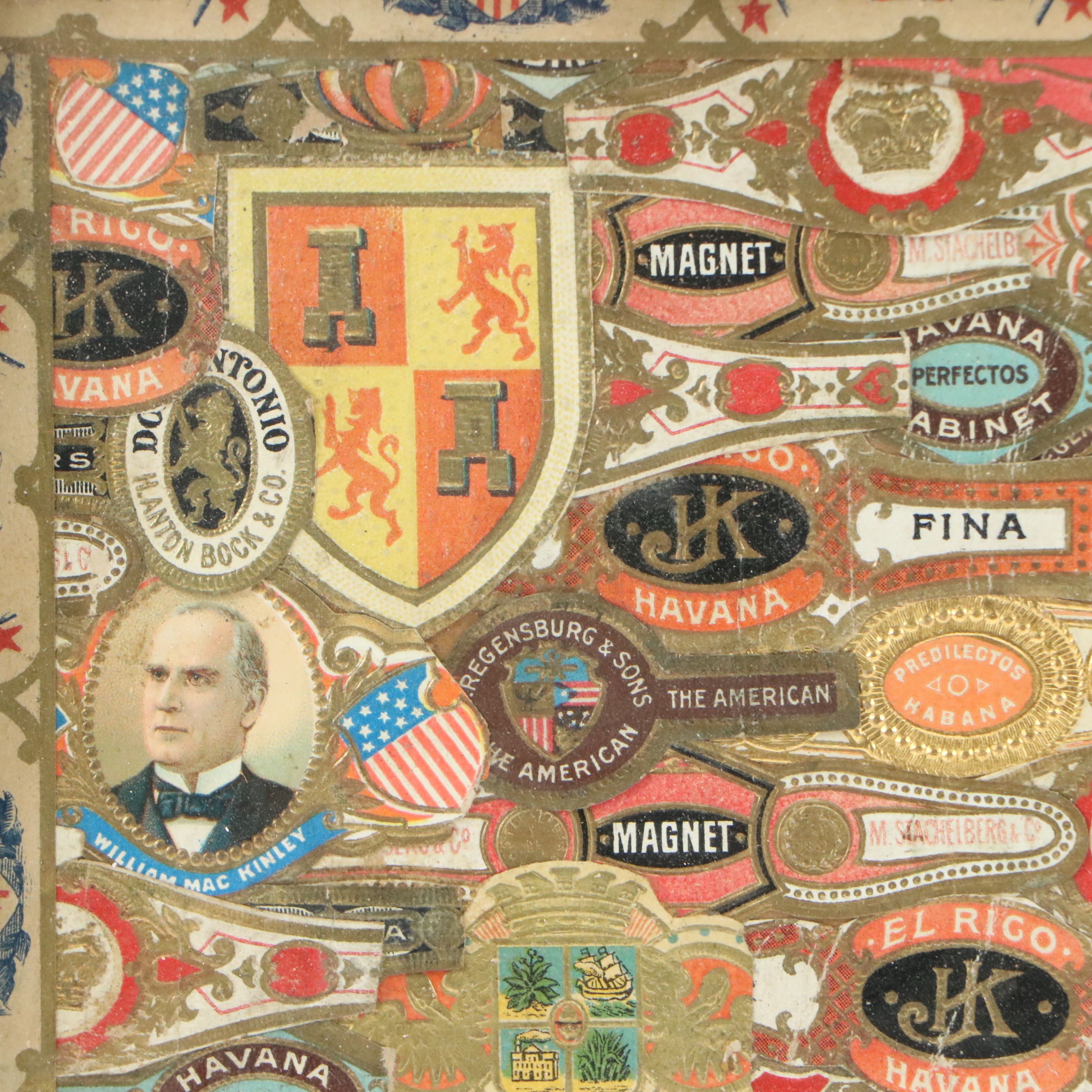 Americana and Cigar Label Collages, Early 20th Century