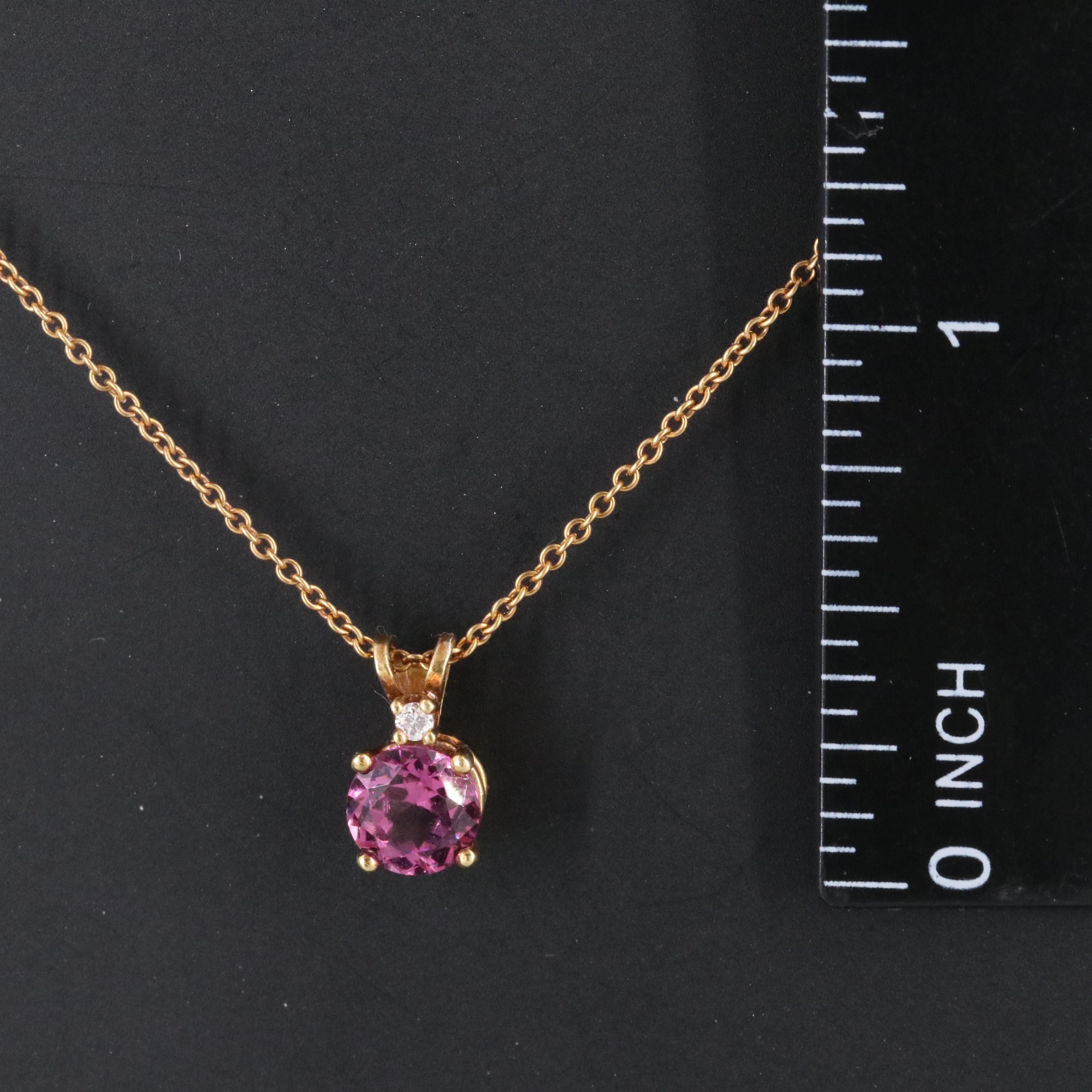 Tiffany & Co. 18K Rhodolite Garnet and Diamond Necklace