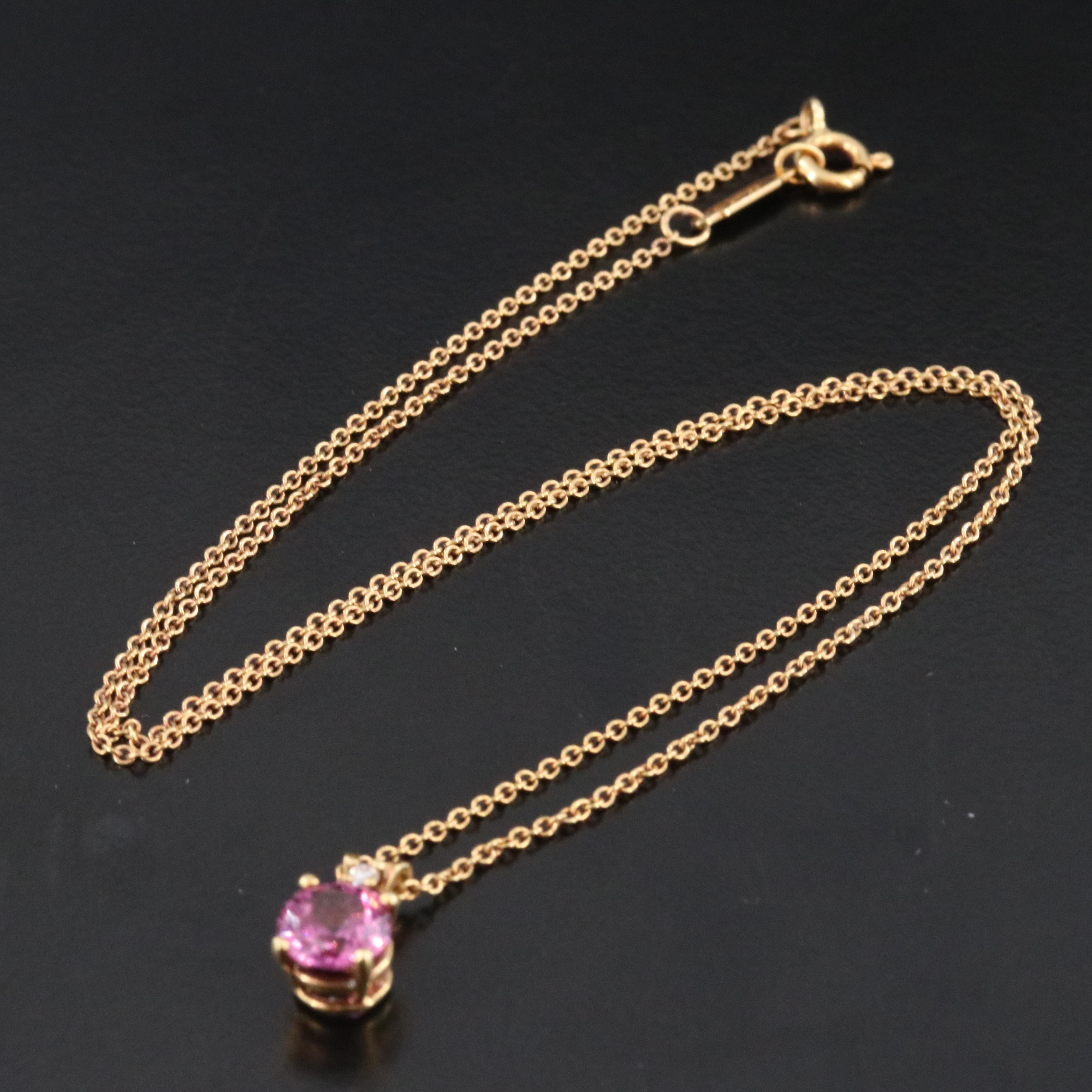 Tiffany & Co. 18K Rhodolite Garnet and Diamond Necklace