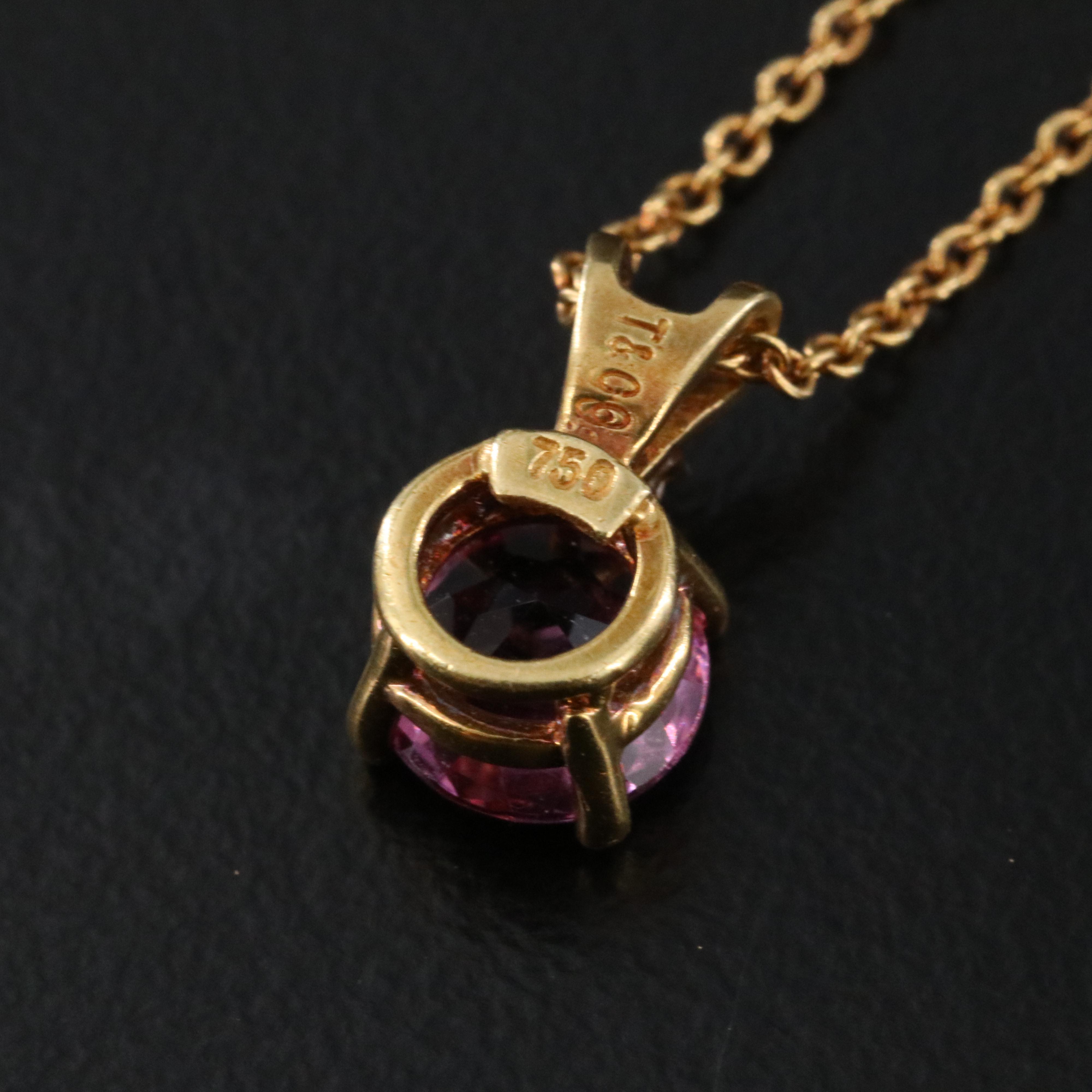 Tiffany & Co. 18K Rhodolite Garnet and Diamond Necklace