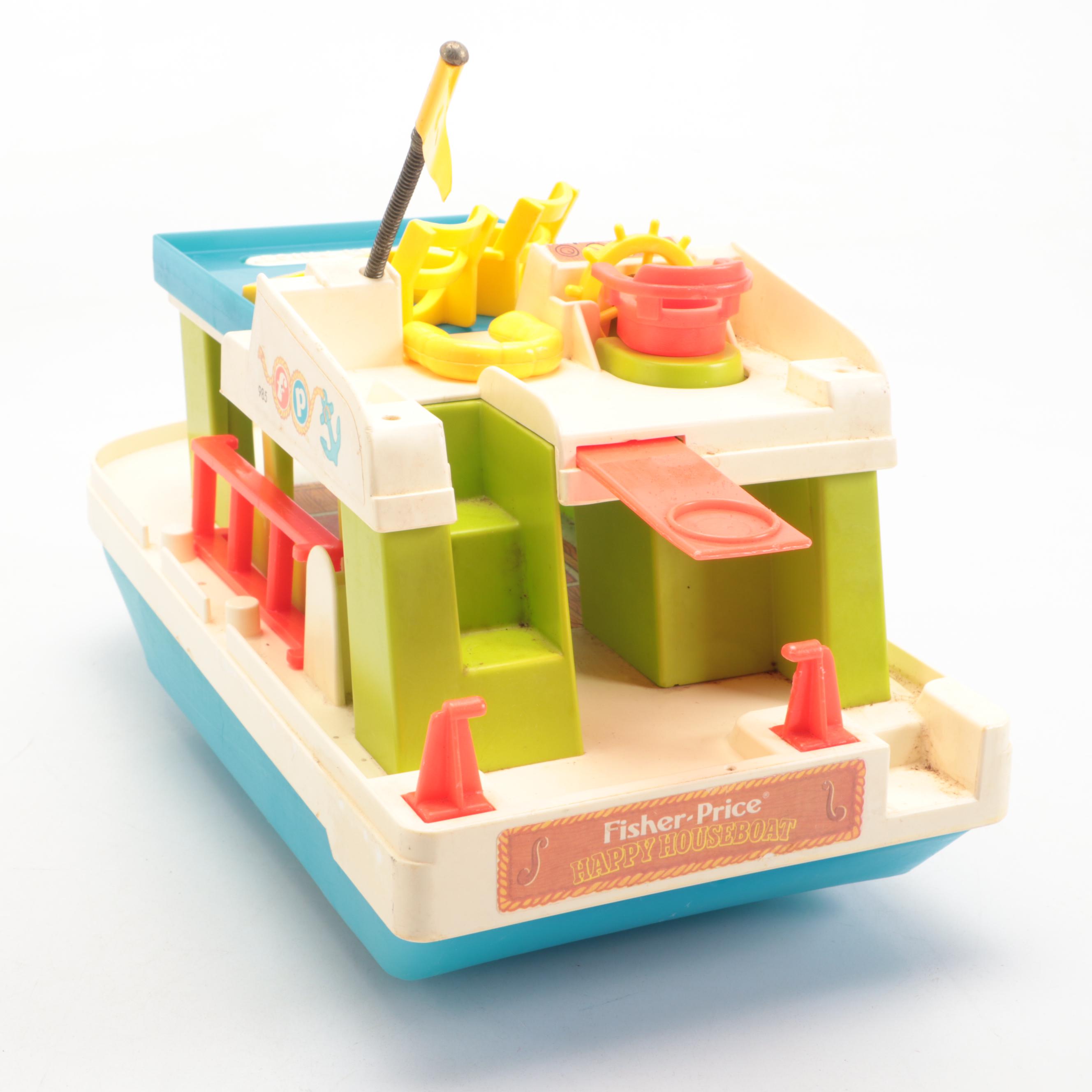 Vintage Fisher-Price Houseboat and Lift & Load Depot Toys