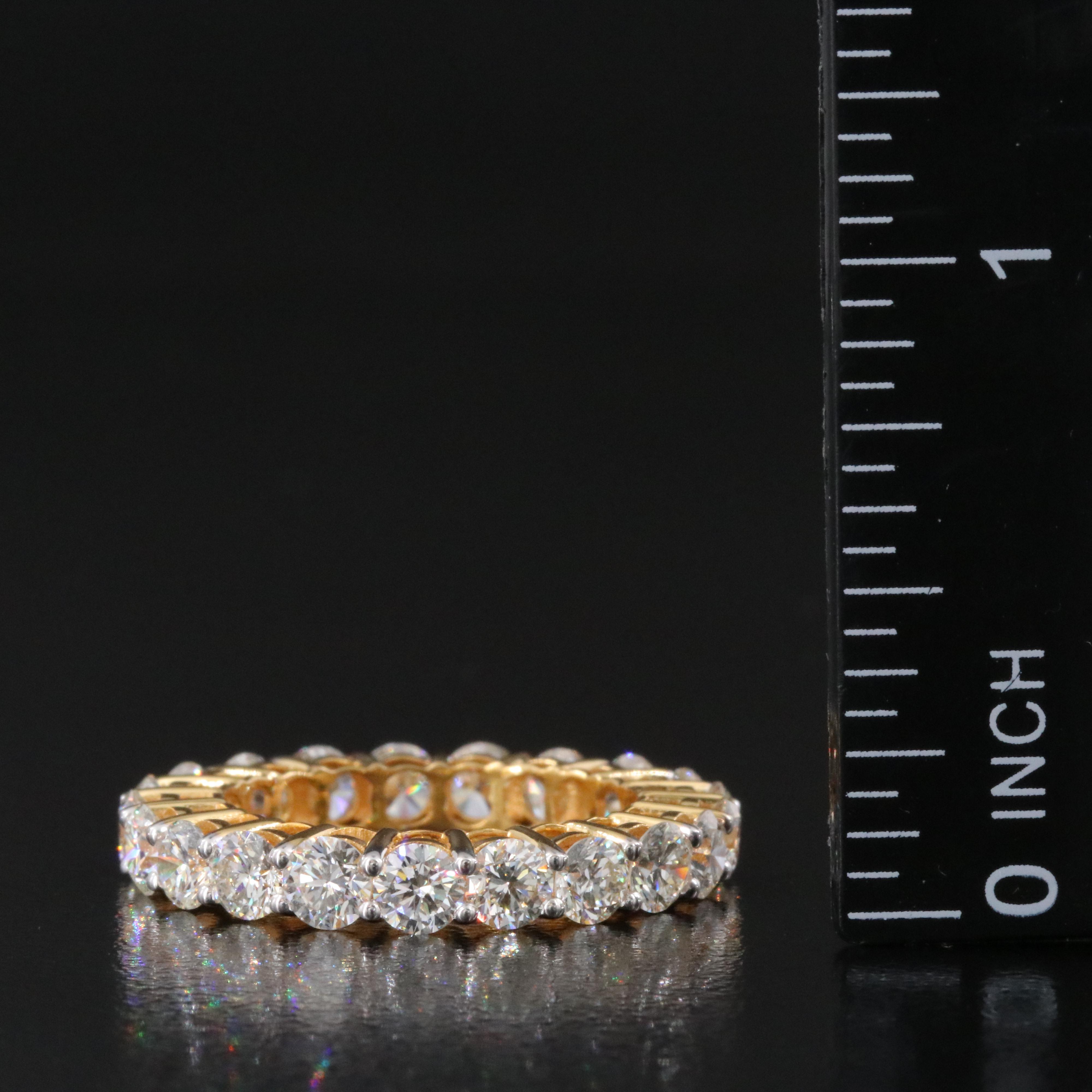18K 3.77 CTW Diamond Eternity Band with GIA Report