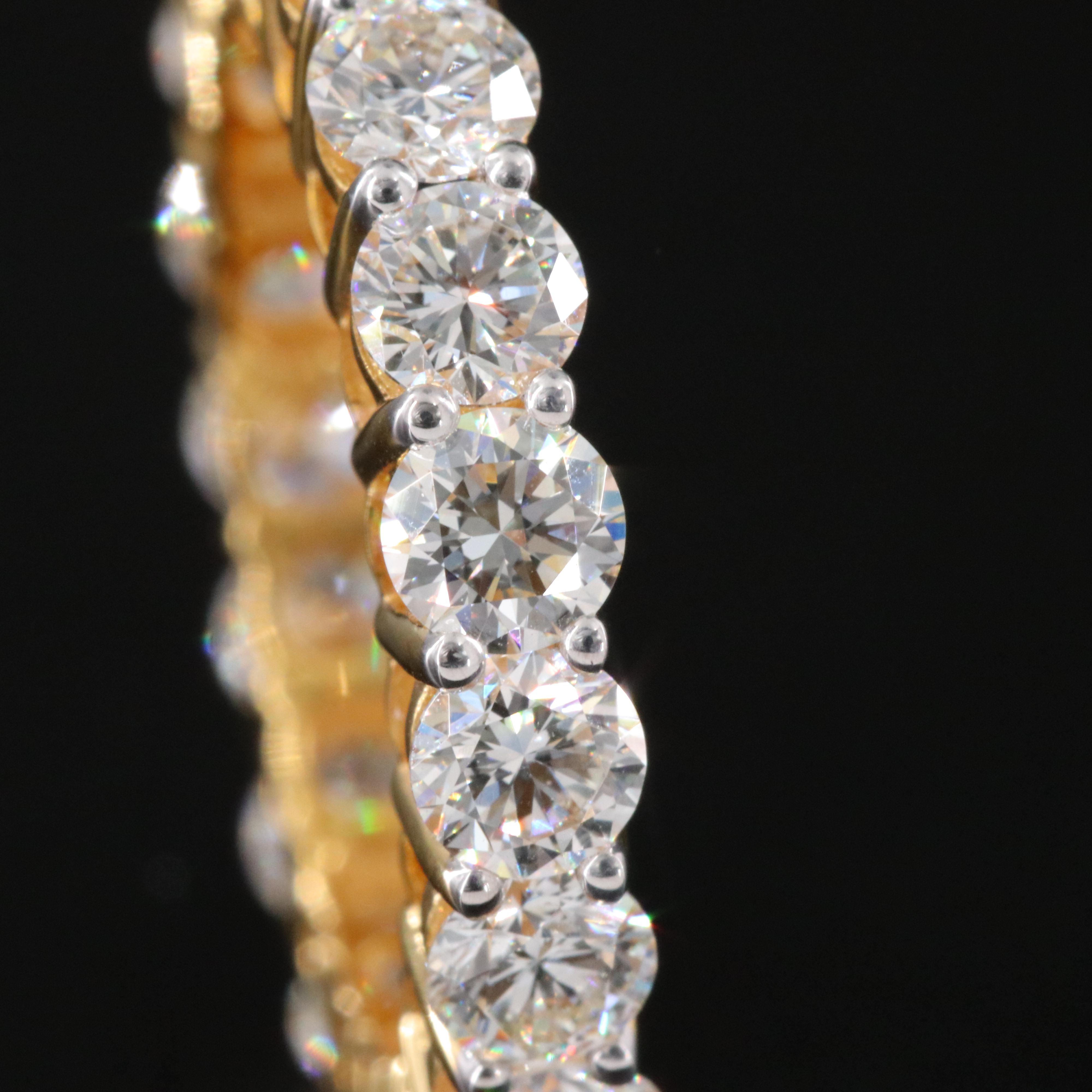 18K 3.77 CTW Diamond Eternity Band with GIA Report