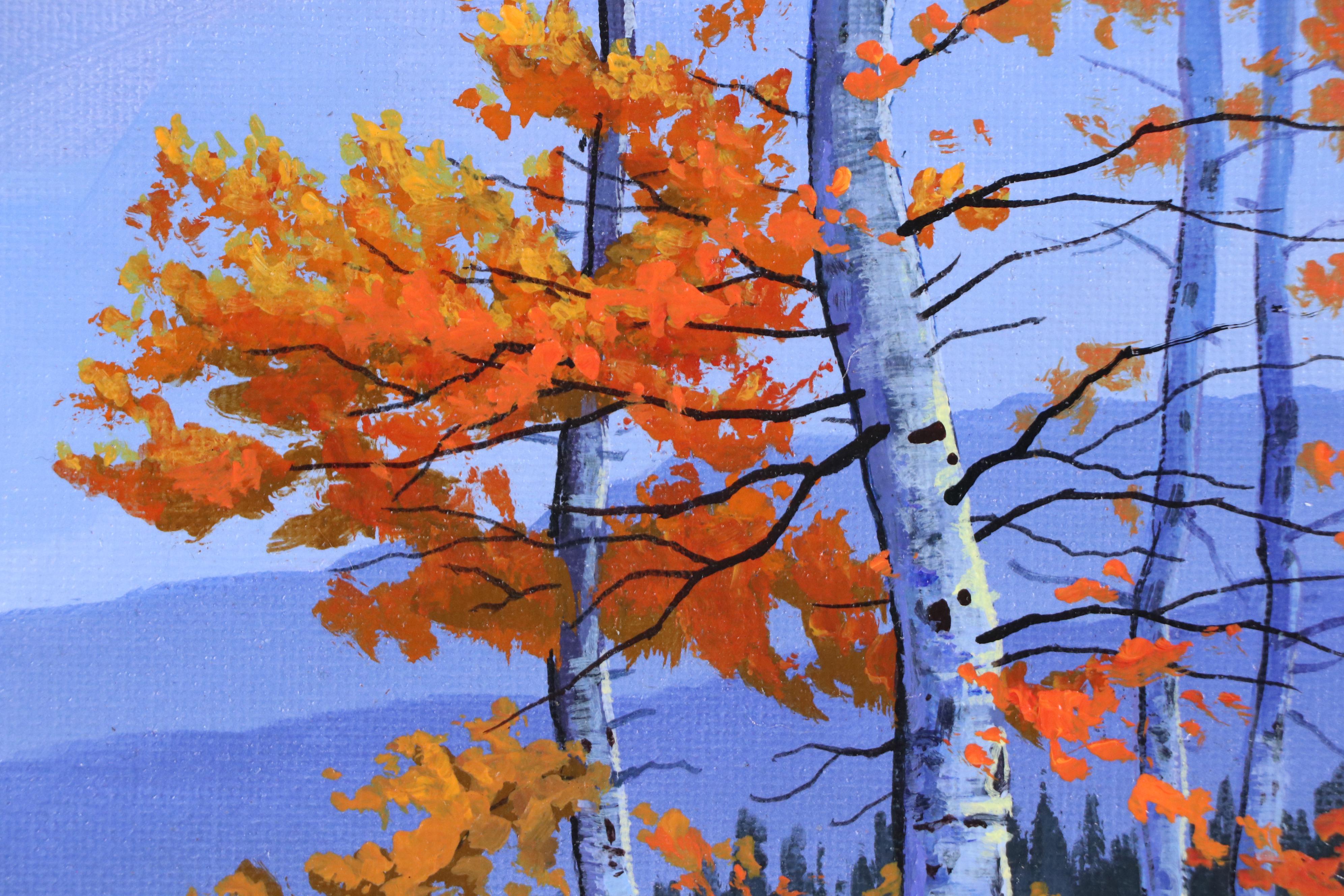 Doug "Bumo" Johnpeer Forest Landscape Oil Painting "Fall Birch,"2025