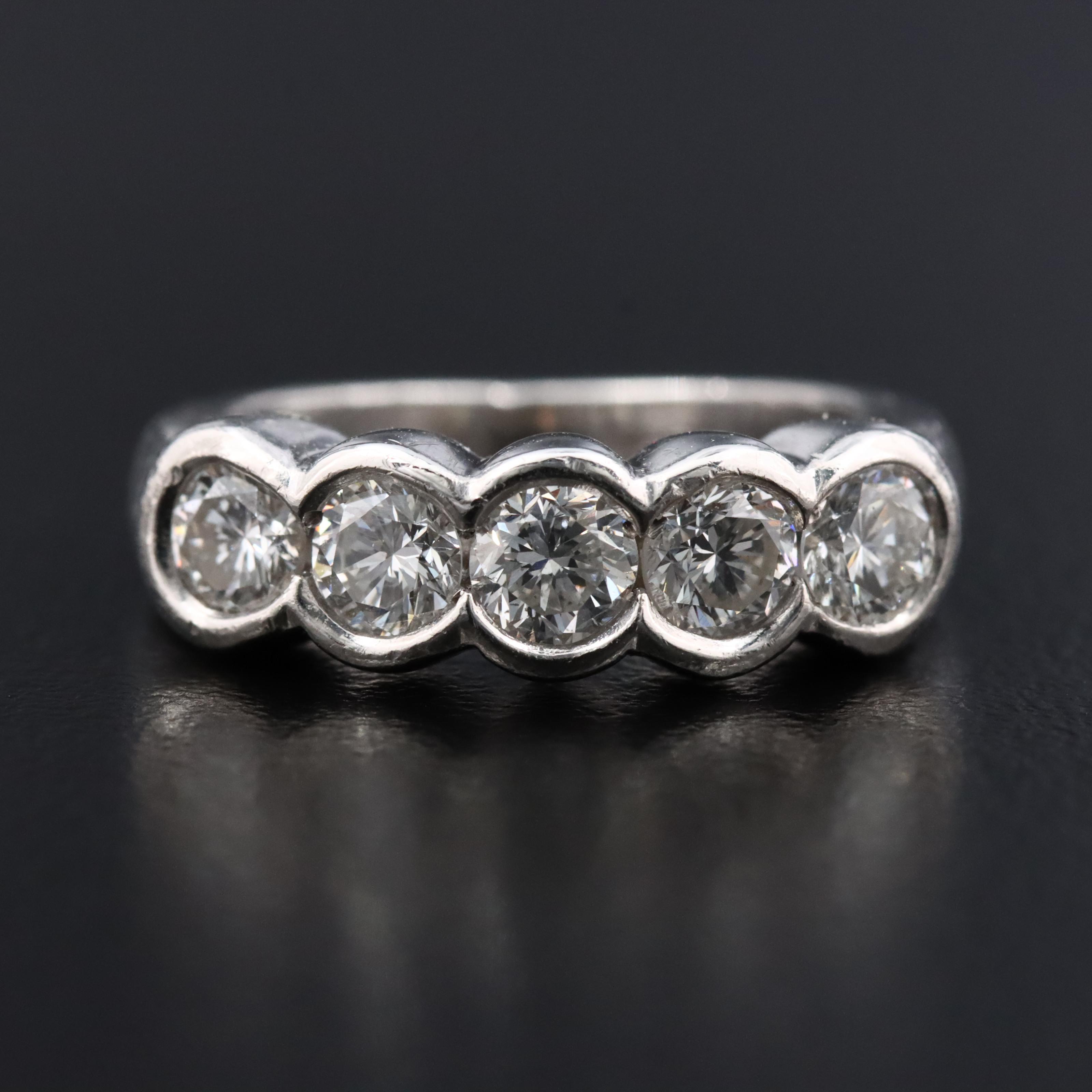 Platinum 0.85 CTW Diamond Ring