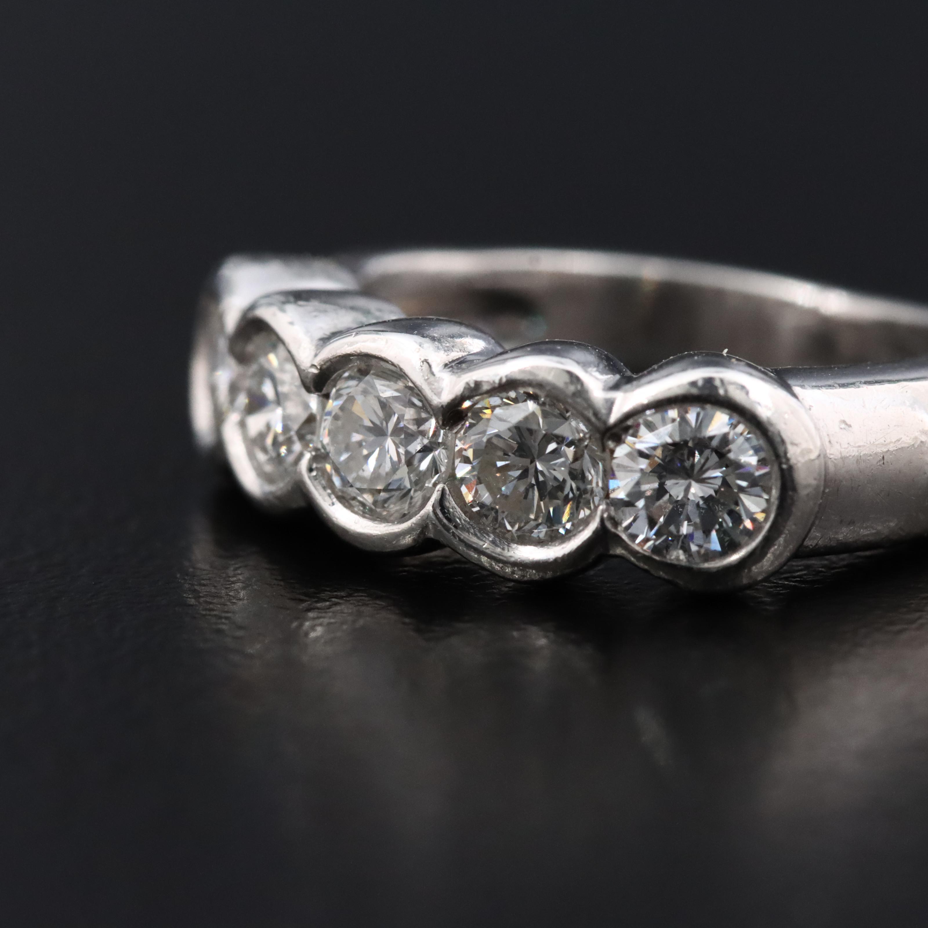 Platinum 0.85 CTW Diamond Ring
