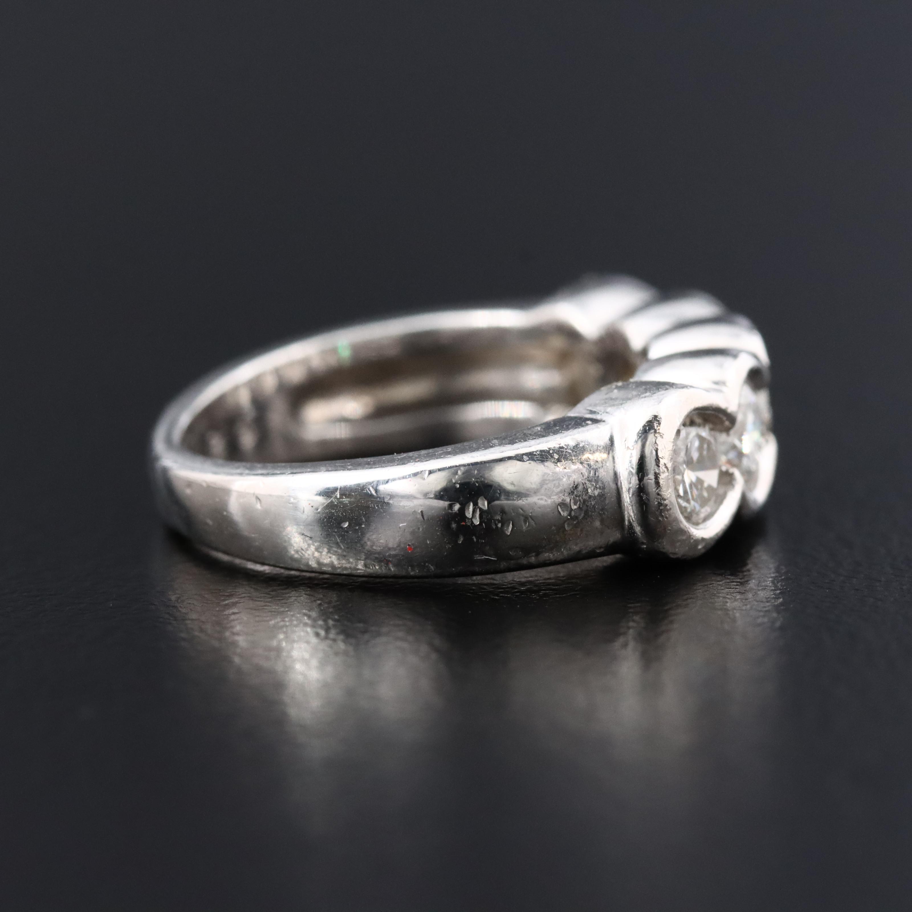 Platinum 0.85 CTW Diamond Ring