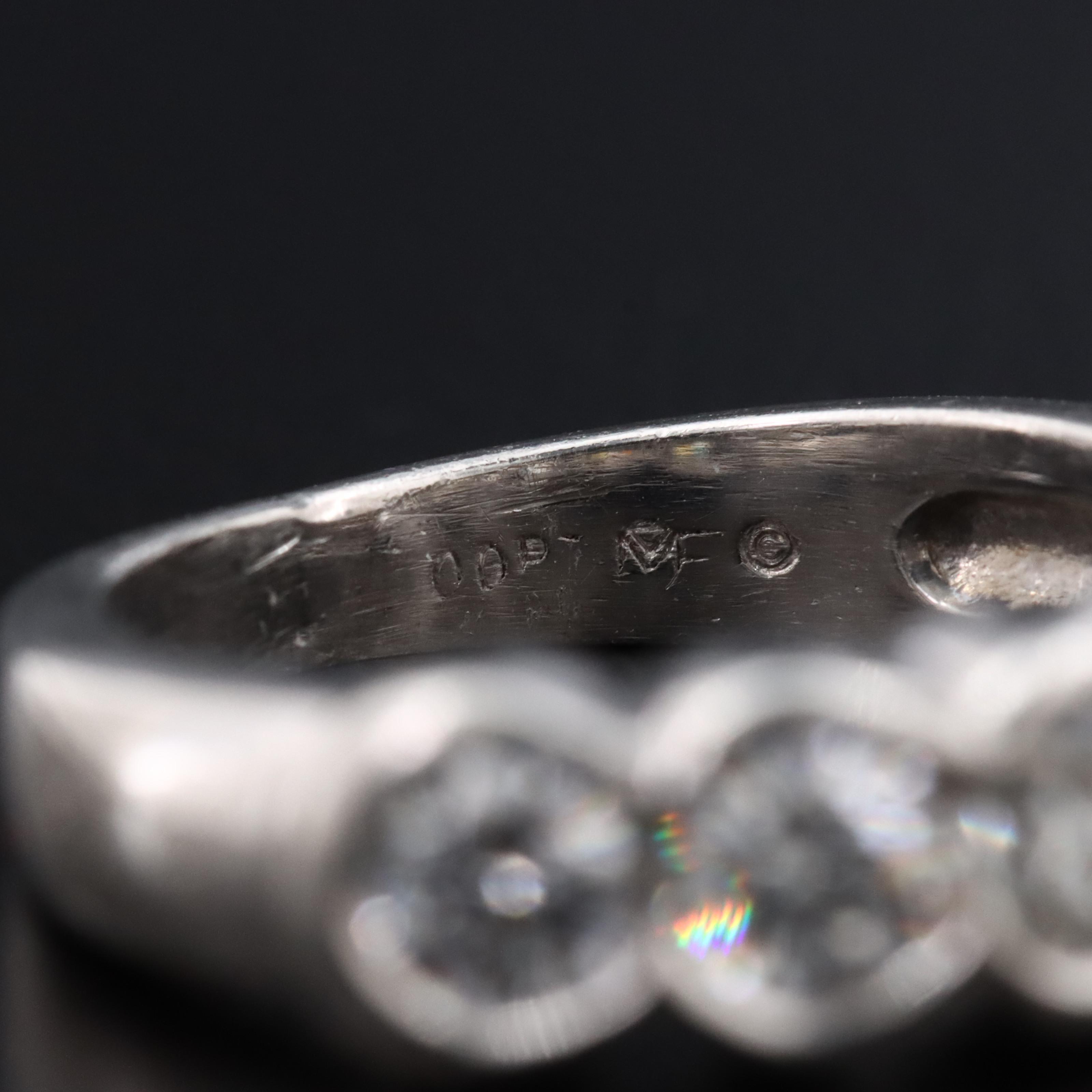 Platinum 0.85 CTW Diamond Ring