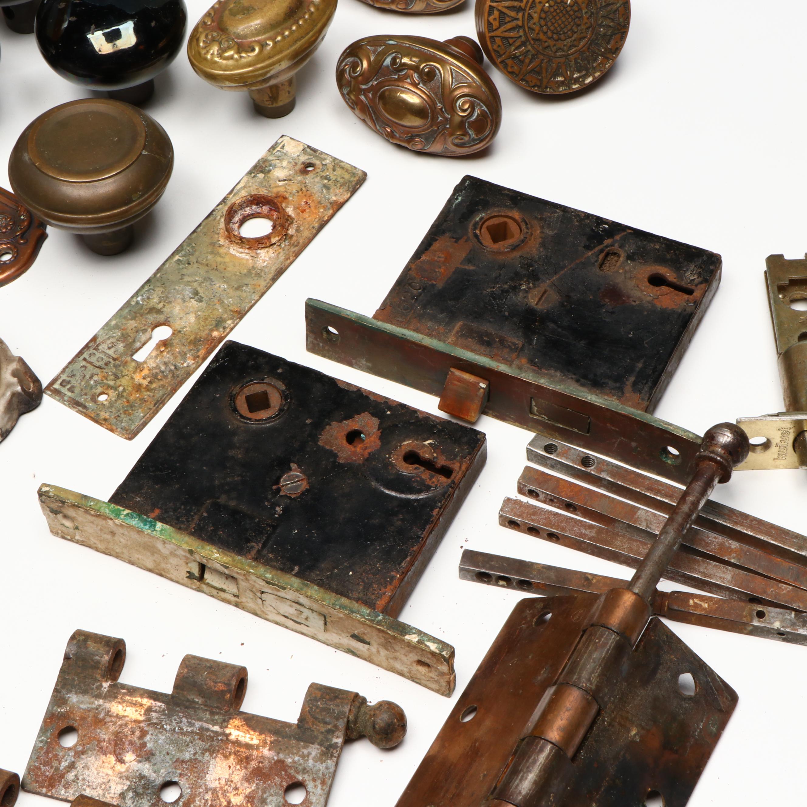 Doorknobs, Hinges and Decorative Hardware with Glass Ceiling Pendant Shades