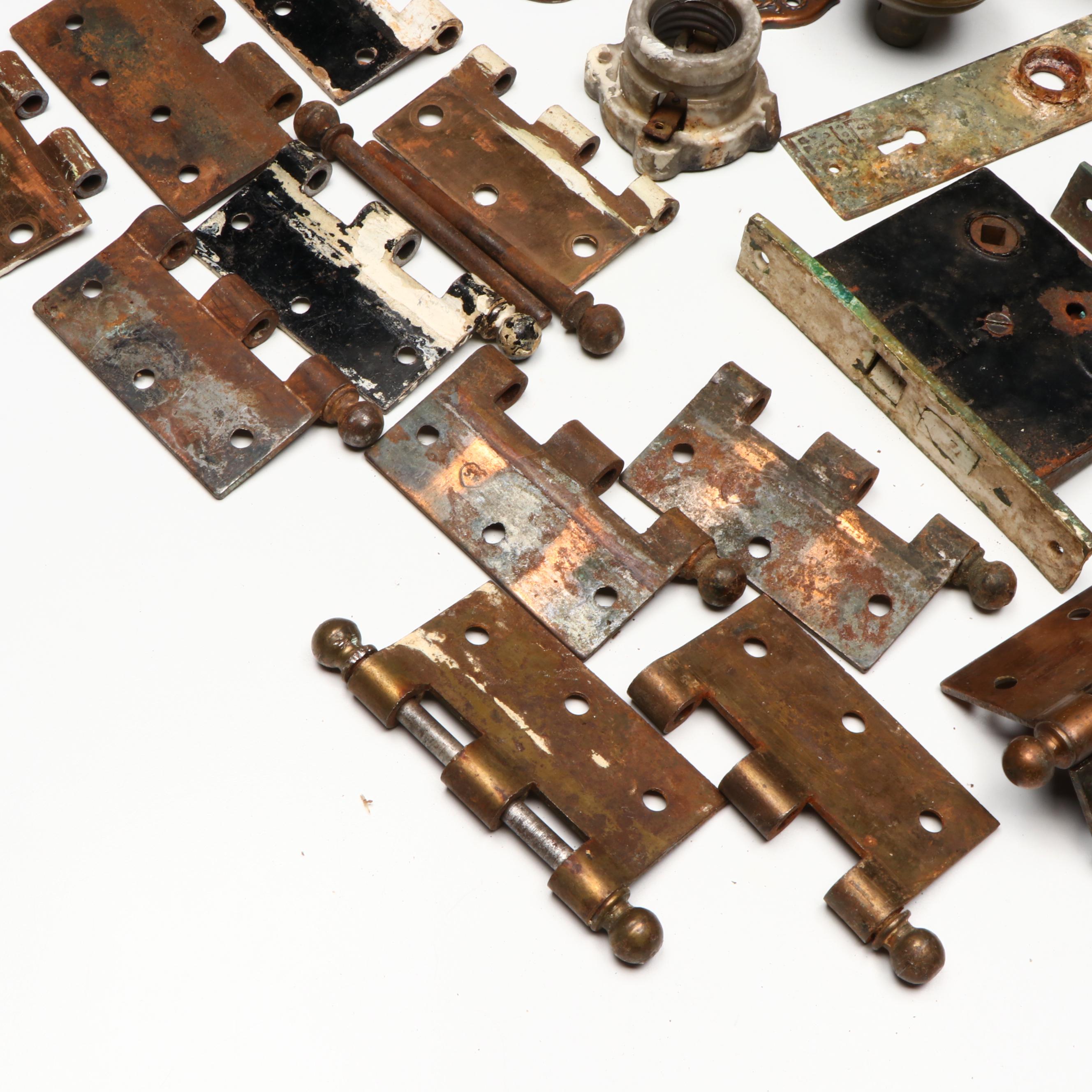 Doorknobs, Hinges and Decorative Hardware with Glass Ceiling Pendant Shades