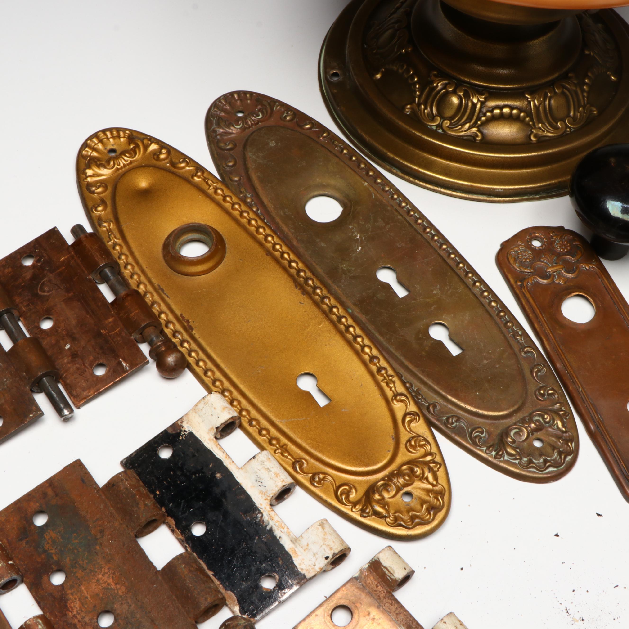 Doorknobs, Hinges and Decorative Hardware with Glass Ceiling Pendant Shades