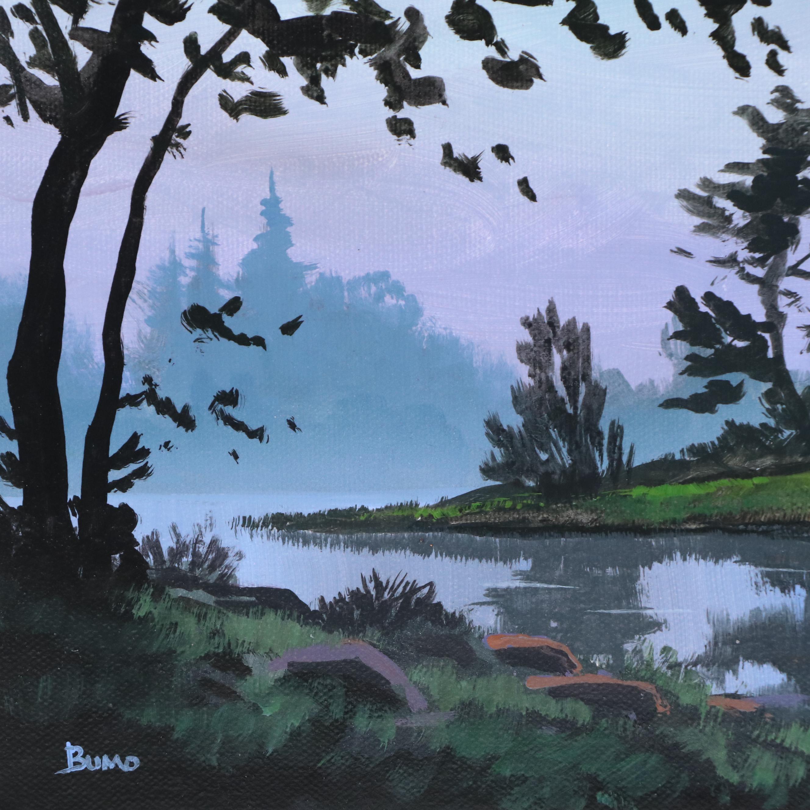 Doug "Bumo" Johnpeer Sunrise Landscape Oil Painting "Morning Has Broken," 2025