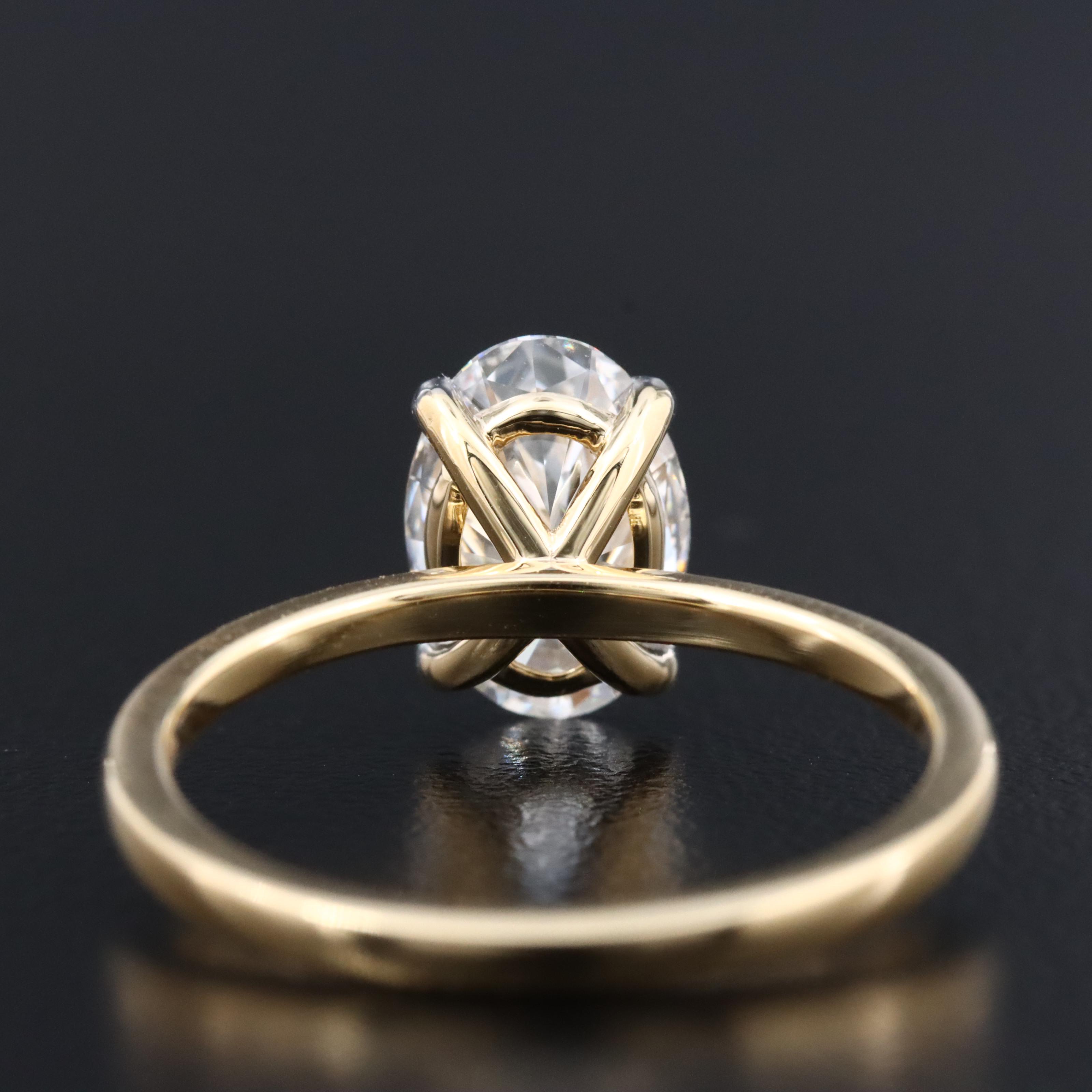 14K 1.56 CT Lab Grown Diamond Solitaire Ring with IGI Report