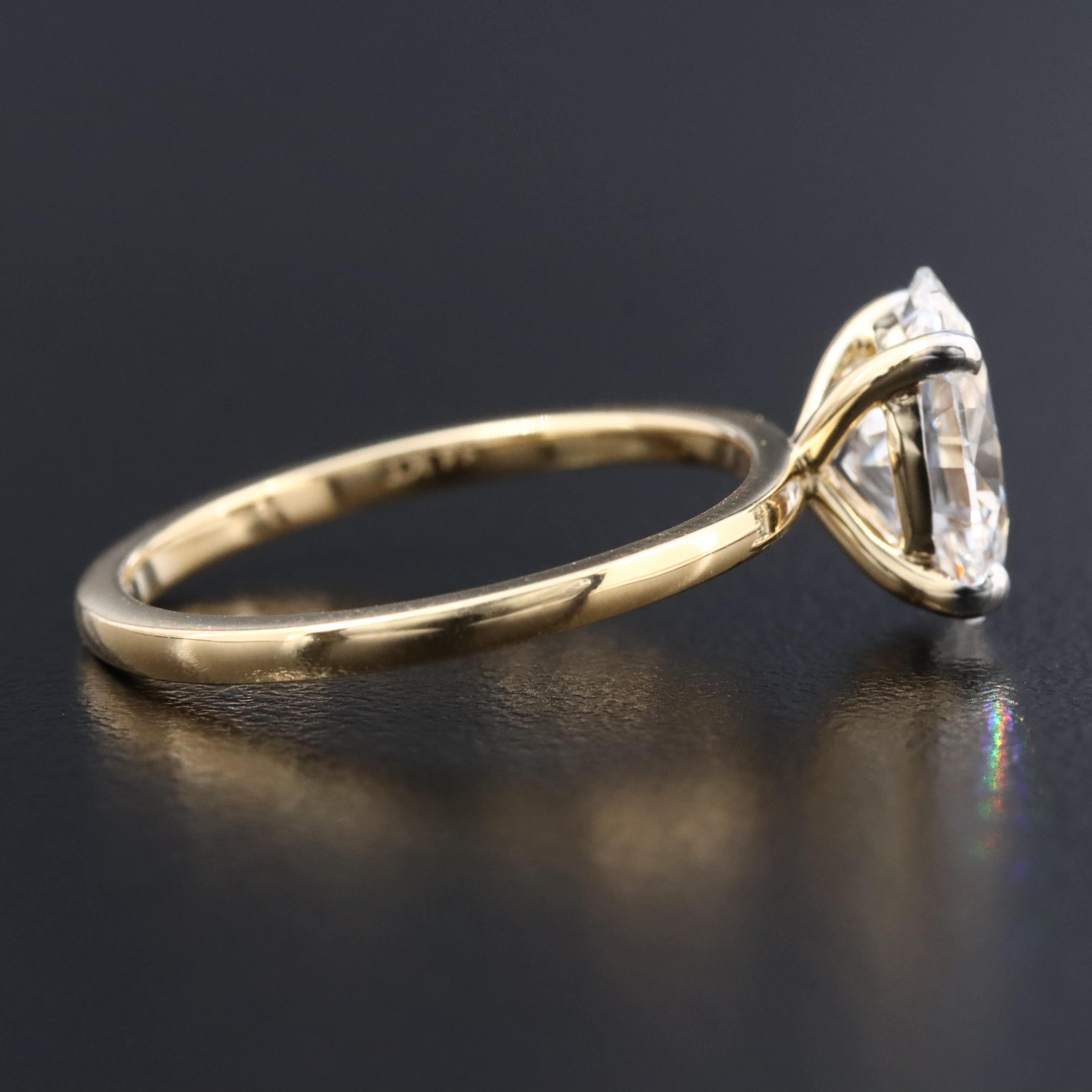 14K 1.56 CT Lab Grown Diamond Solitaire Ring with IGI Report