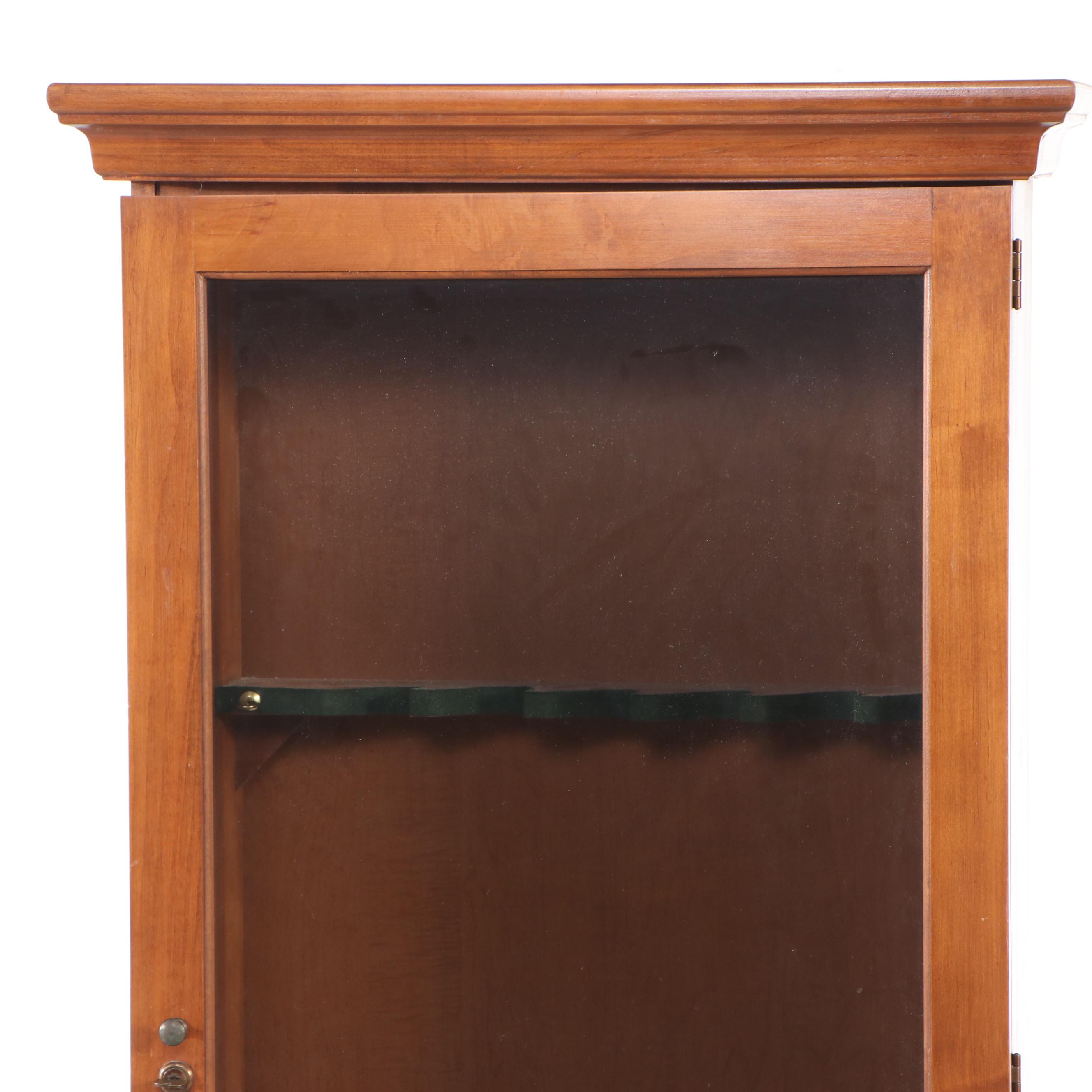 Walnut Glass-Front Gun Cabinet, Late 20th Century