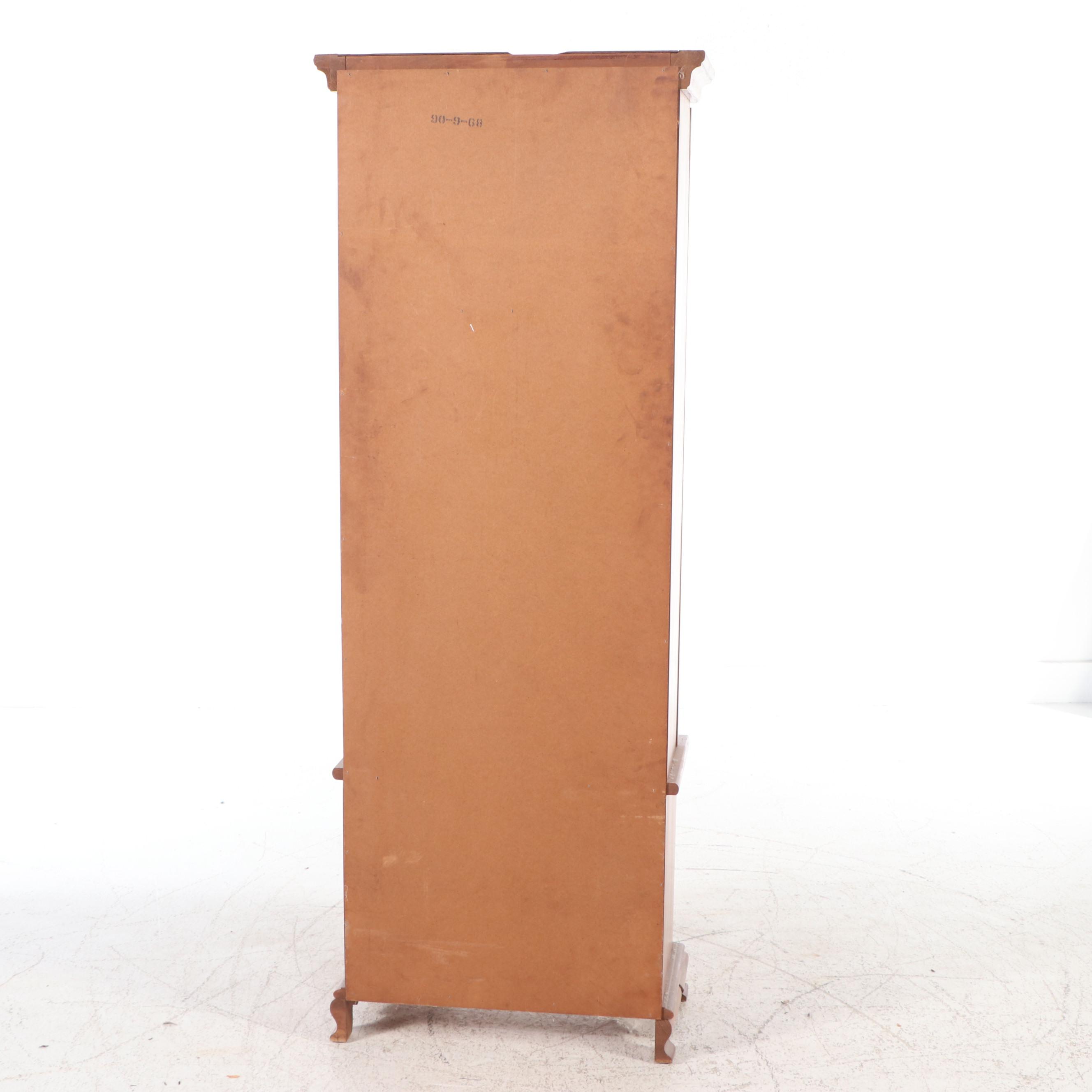 Walnut Glass-Front Gun Cabinet, Late 20th Century