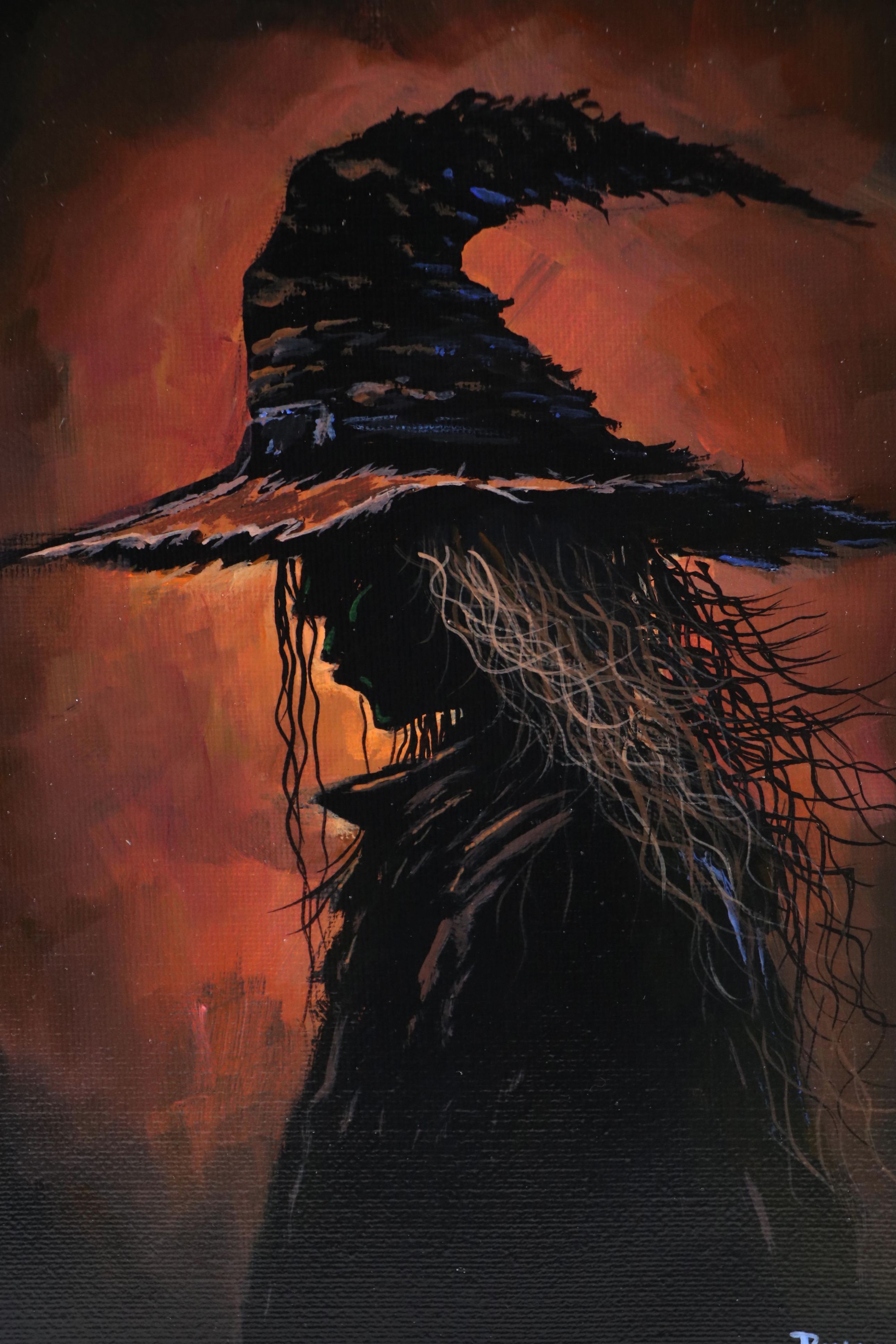 Doug "Bumo" Johnpeer Oil Painting of Witch, 2025