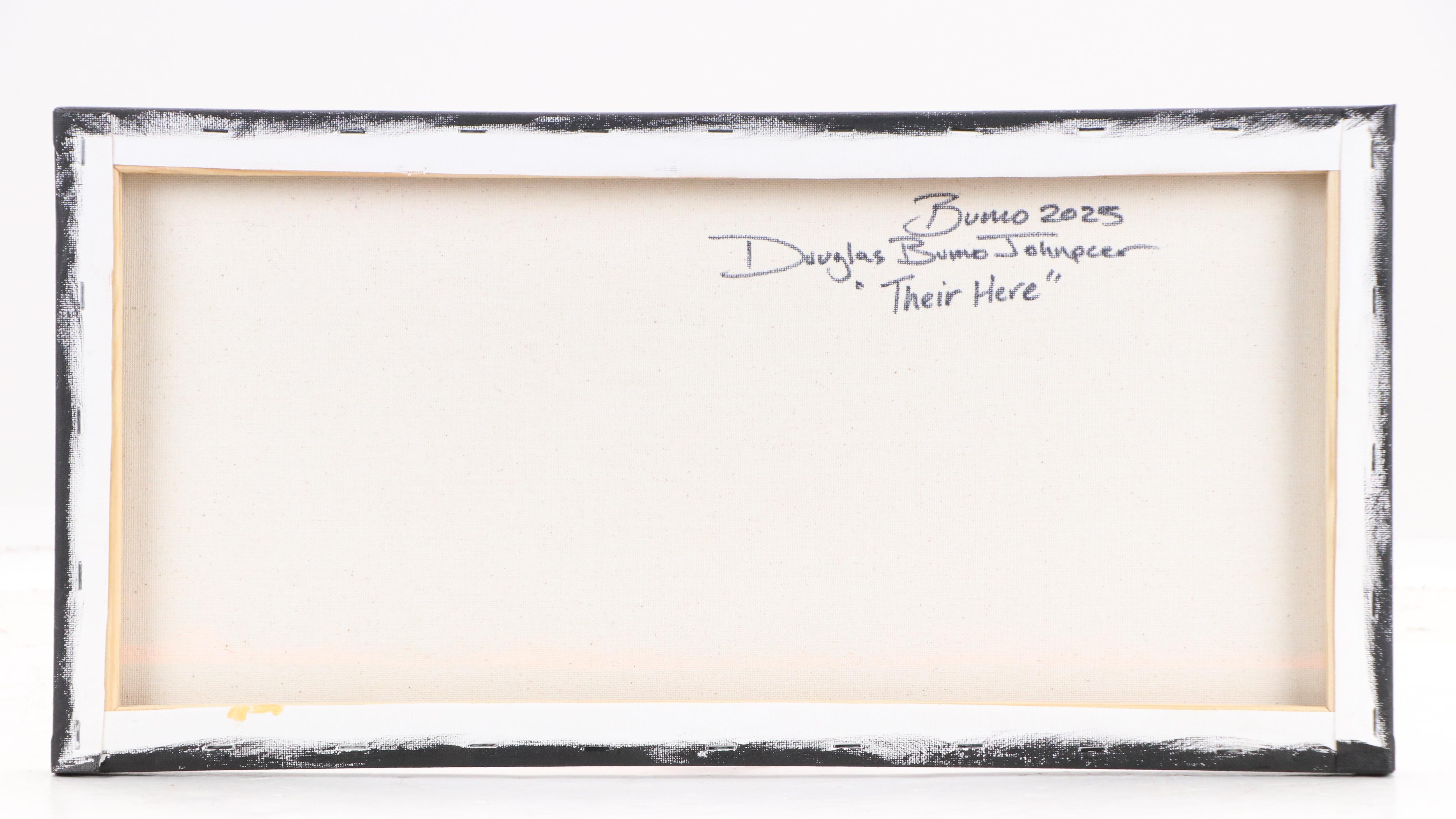 Doug "Bumo" Johnpeer Landscape Oil Painting with UFO, 2025