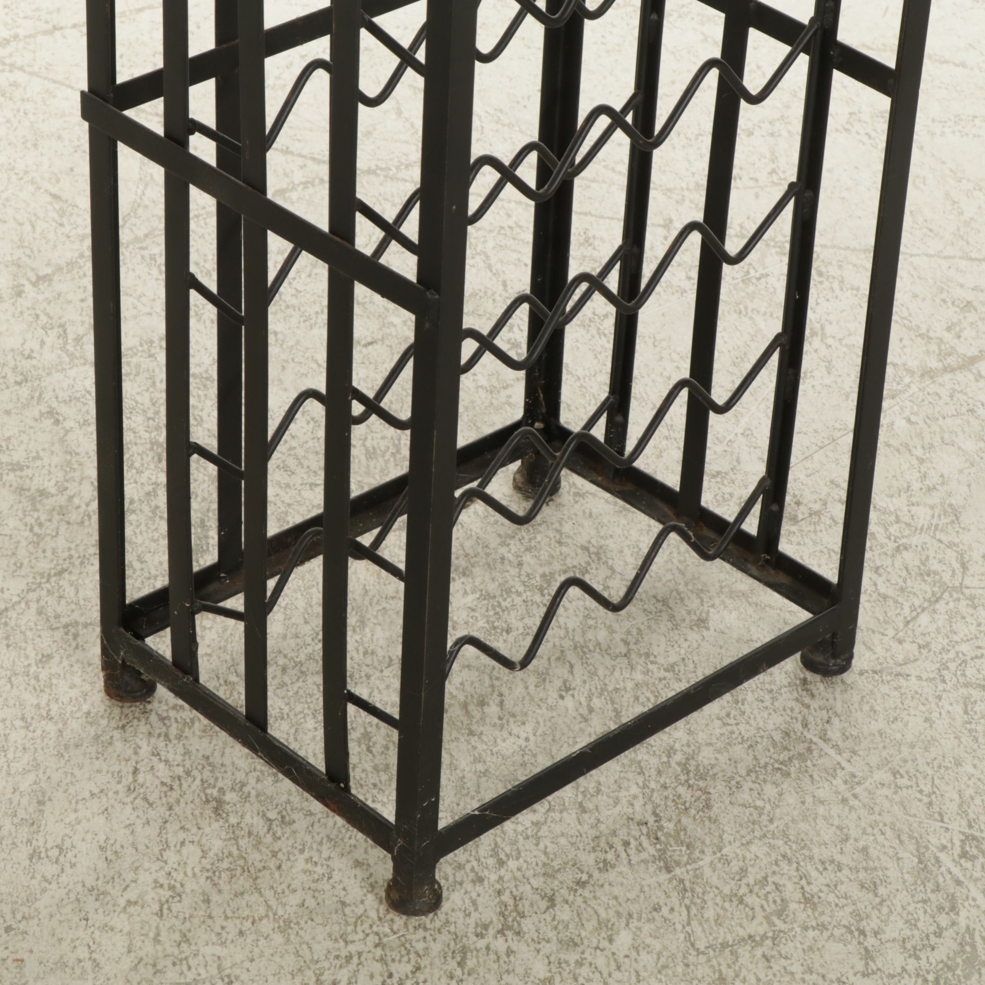 Pair of Wrought Iron Dome-Top Wine Racks, Late 20th Century