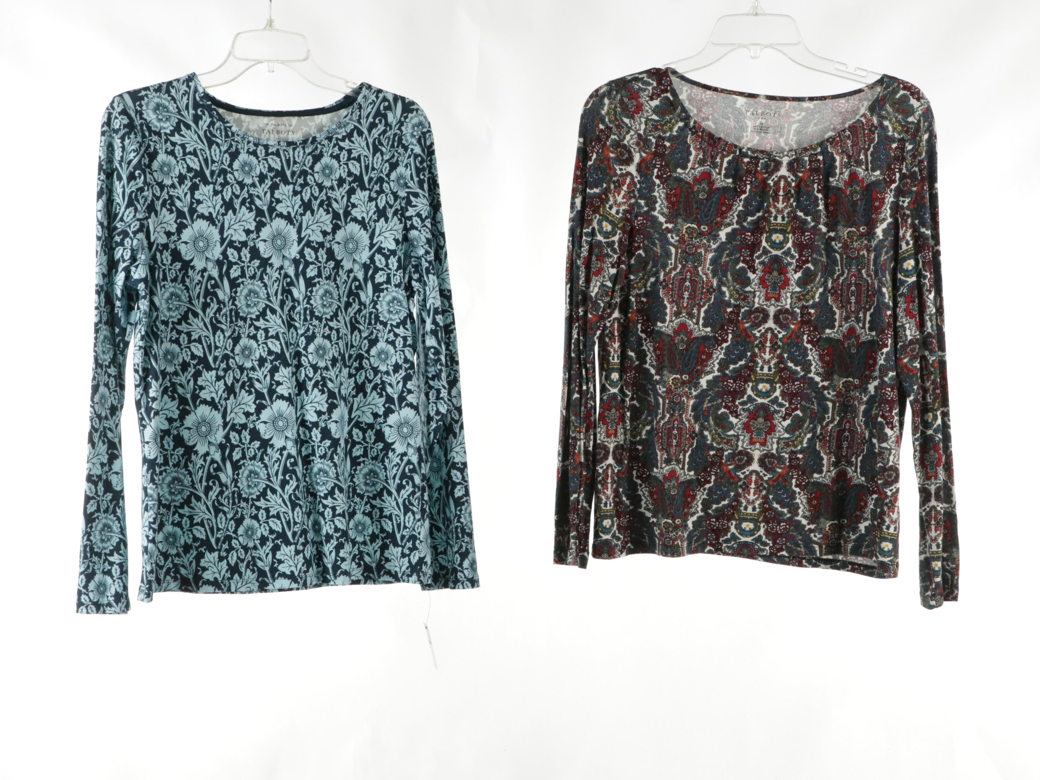 Talbots "The Talbots Tee" and Other Long-Sleeve Printed Tops
