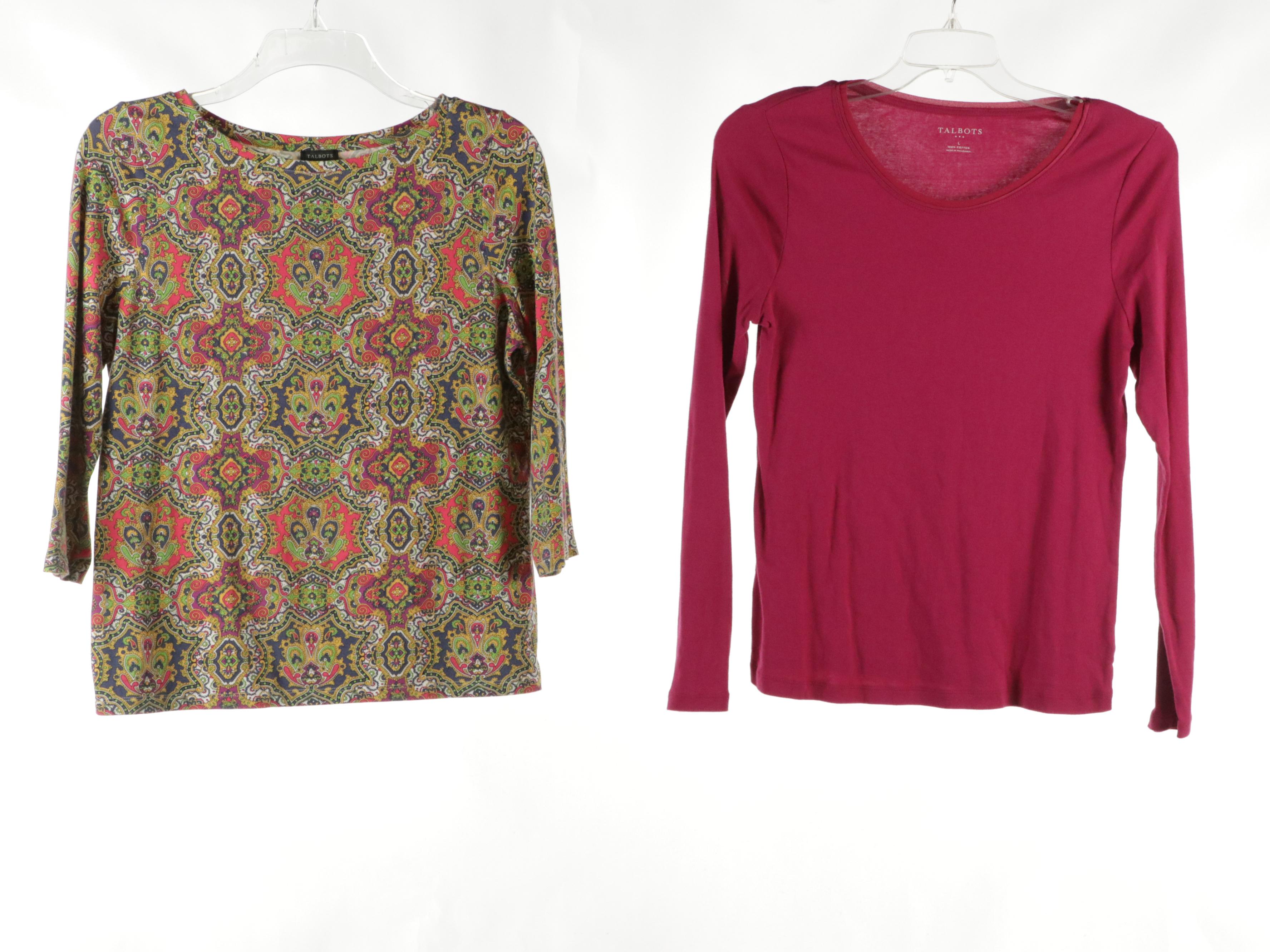 Talbots "The Talbots Tee" and Other Long-Sleeve Printed Tops