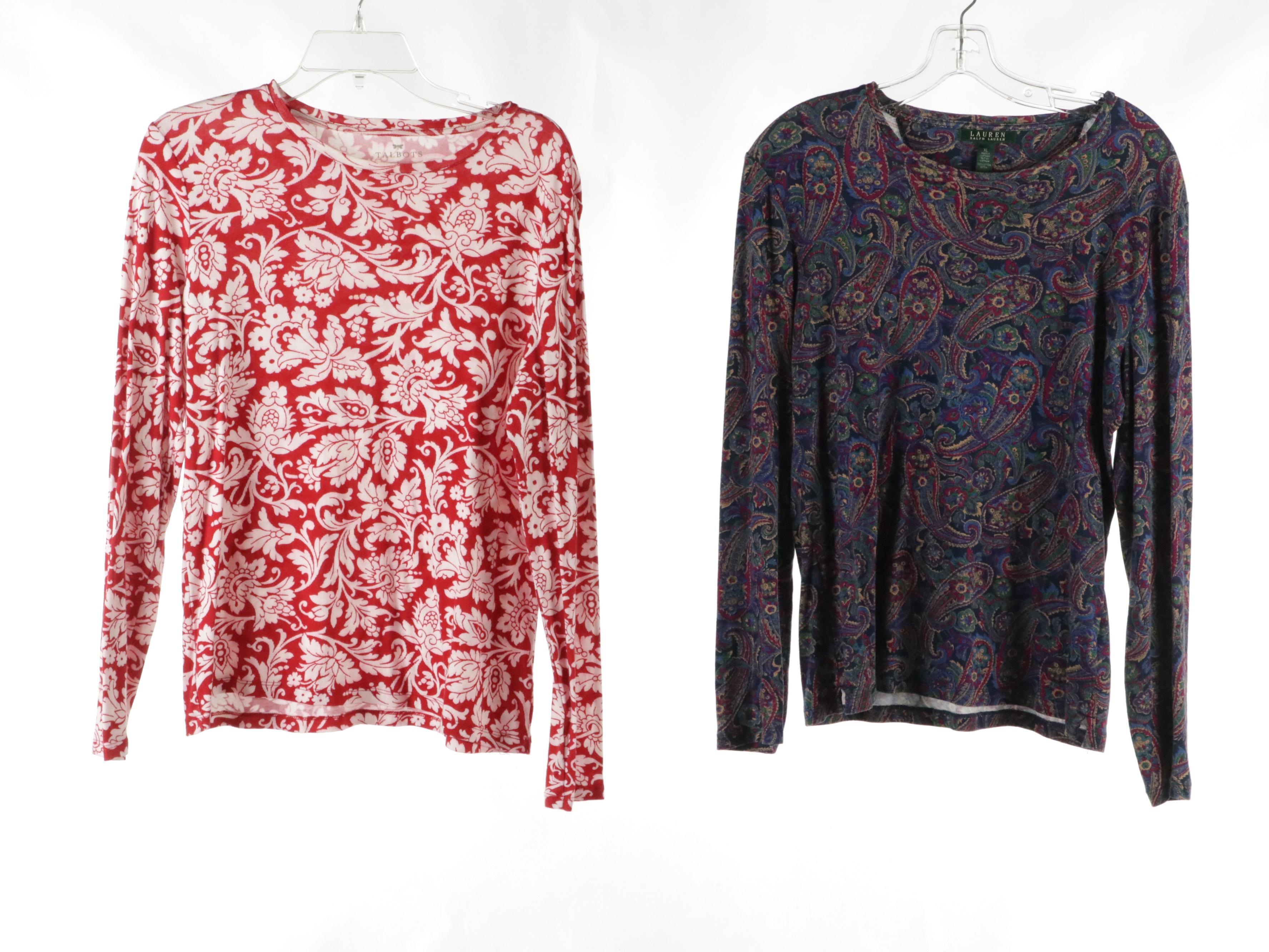 Talbots "The Talbots Tee" and Other Long-Sleeve Printed Tops
