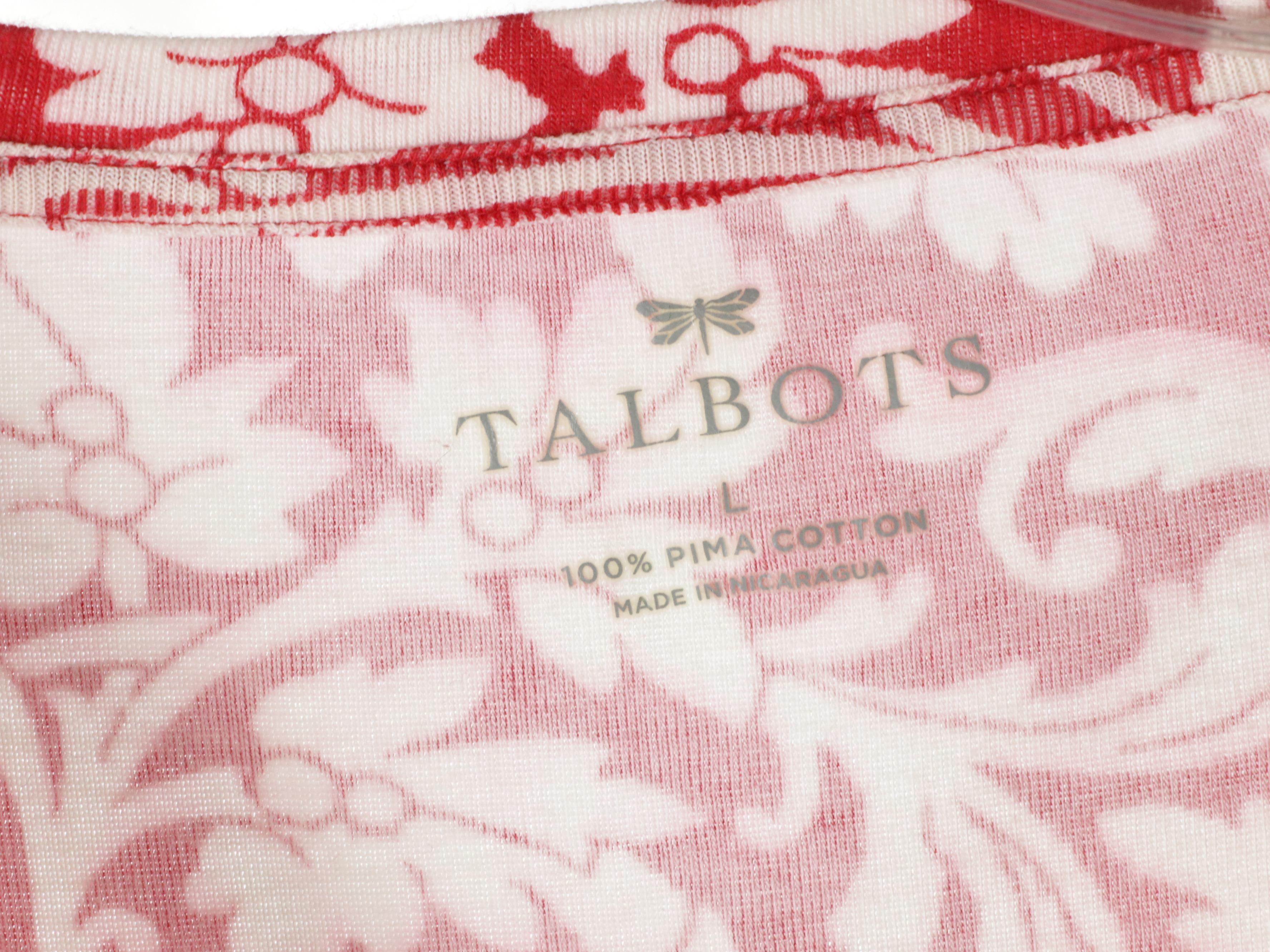 Talbots "The Talbots Tee" and Other Long-Sleeve Printed Tops