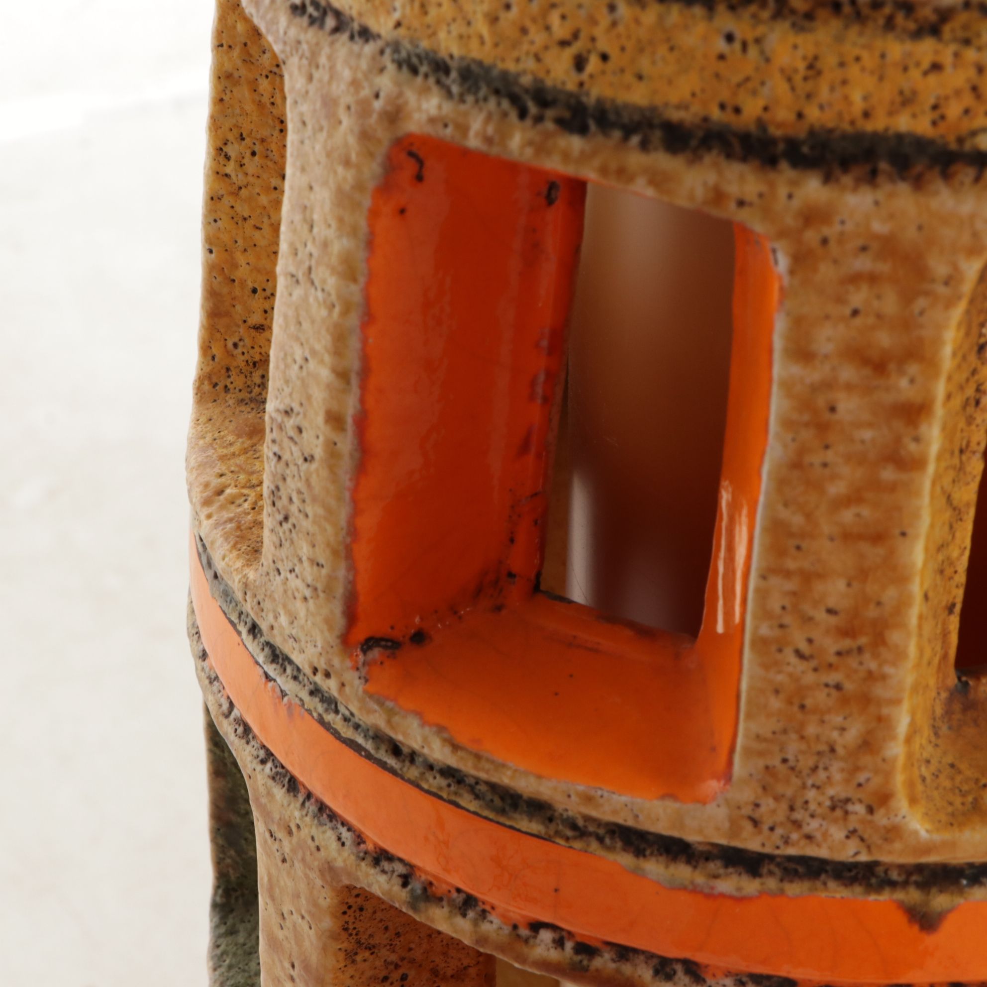 MCM Tiki Style Ceramic Pendant Light