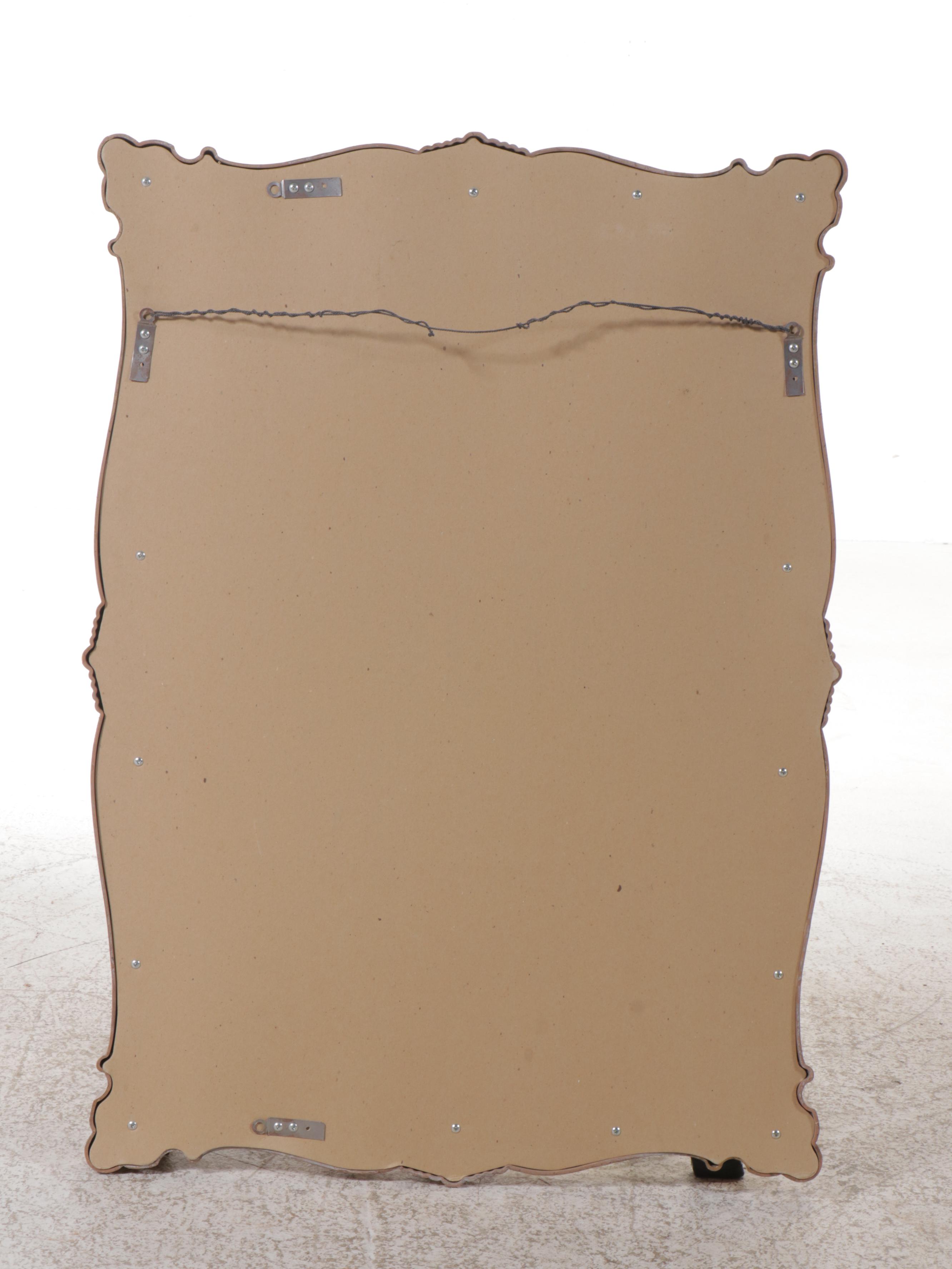 Italian Style Distressed Gold Finished Wall Mirror