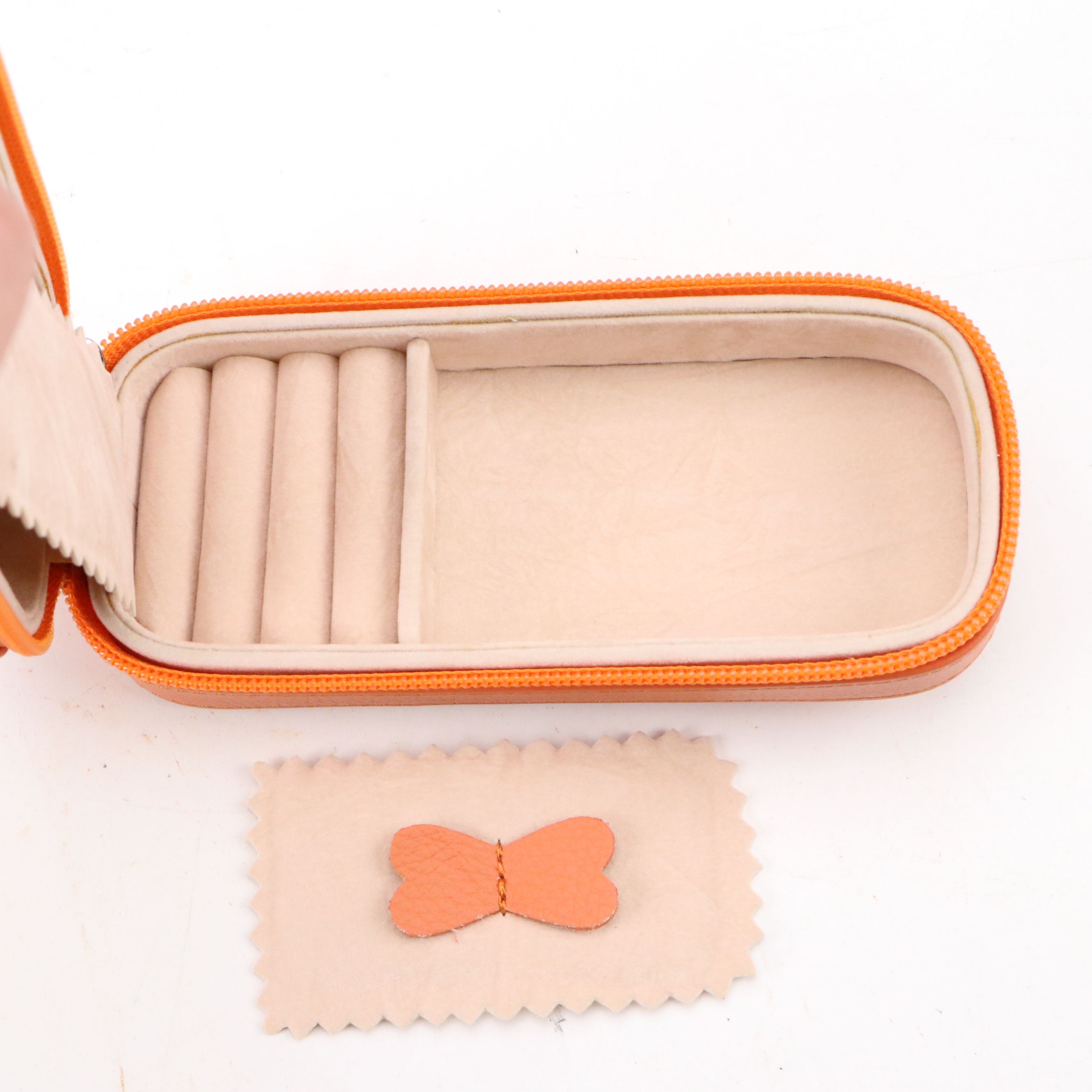Rowallan Pink and Orange Leather Travel Jewelry Boxes