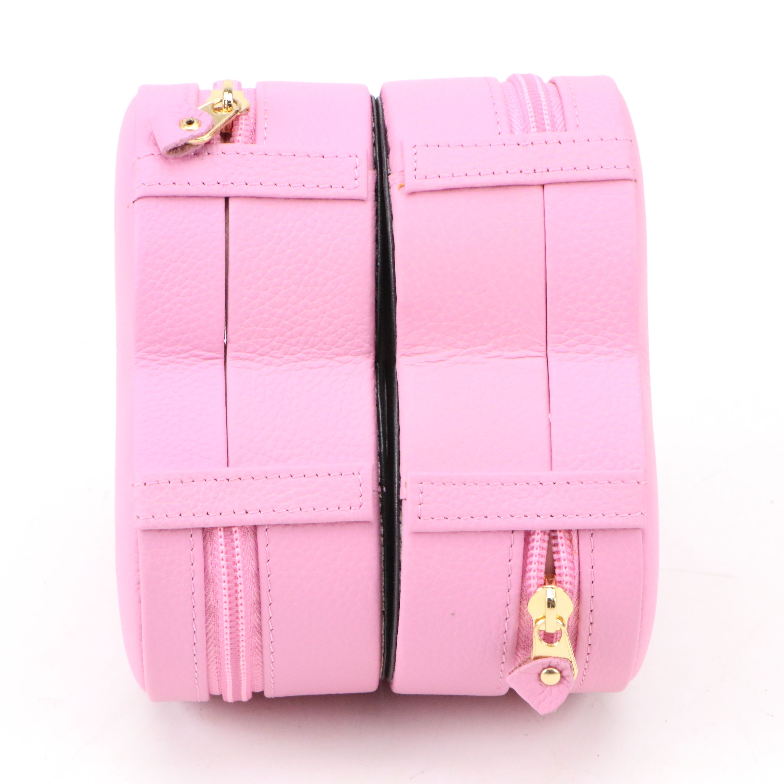 Rowallan Pink and Orange Leather Travel Jewelry Boxes