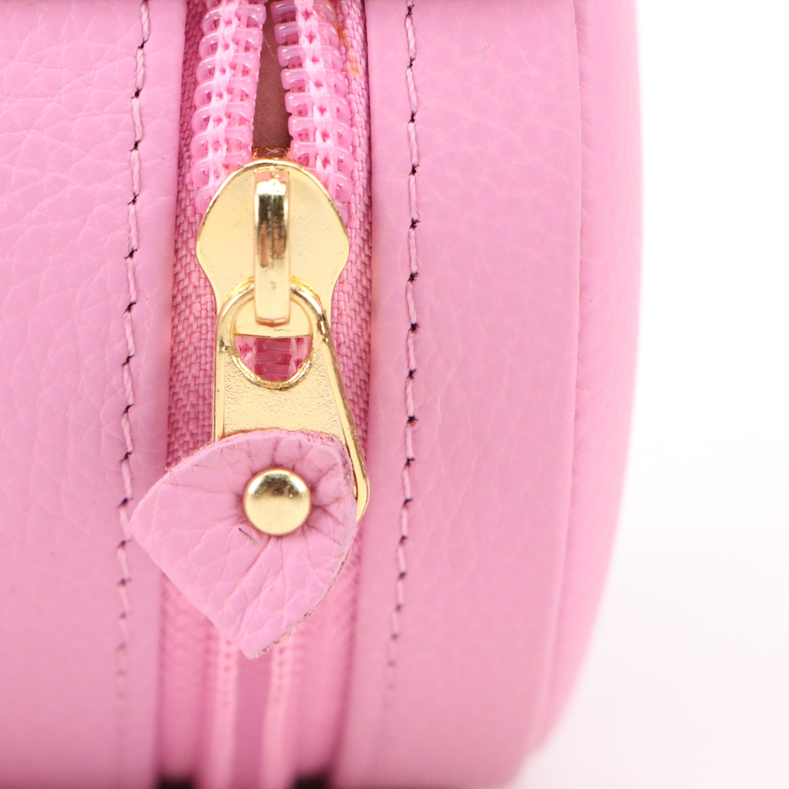 Rowallan Pink and Orange Leather Travel Jewelry Boxes