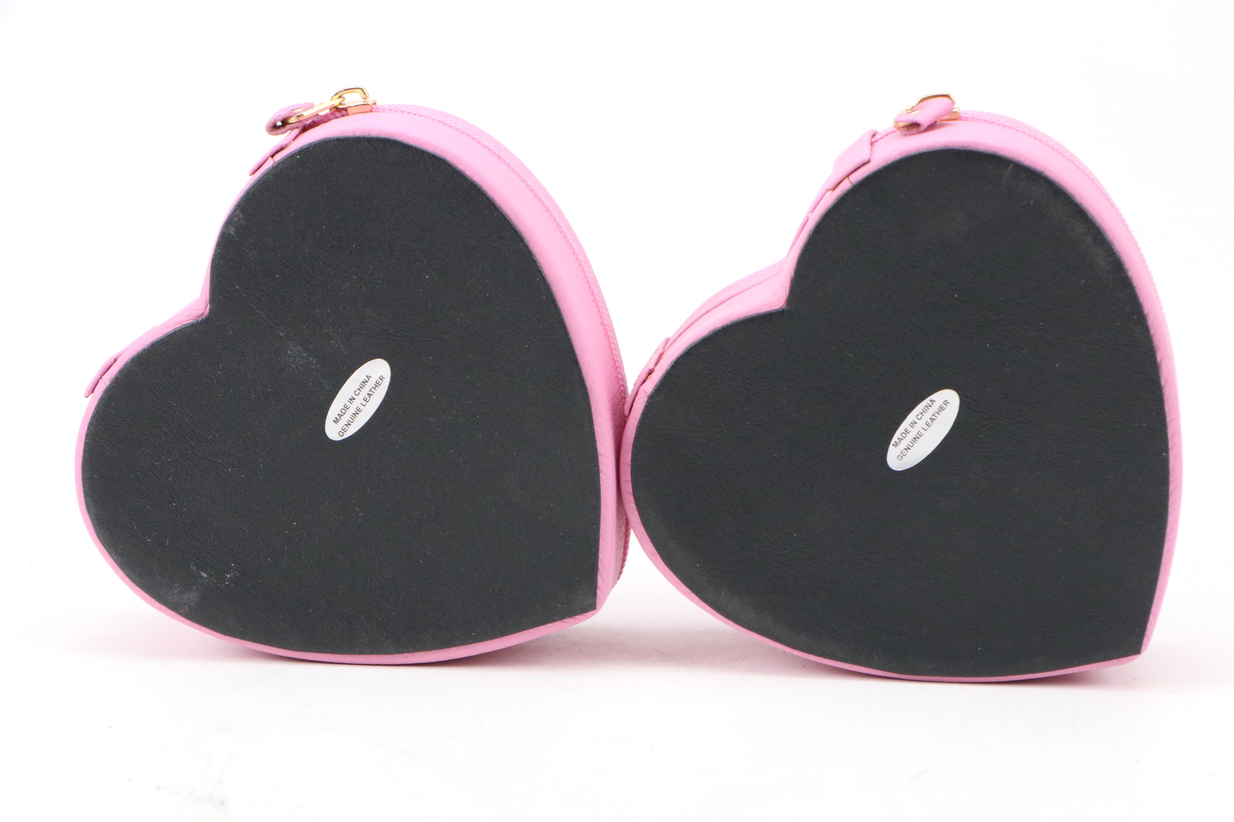 Rowallan Pink and Orange Leather Travel Jewelry Boxes