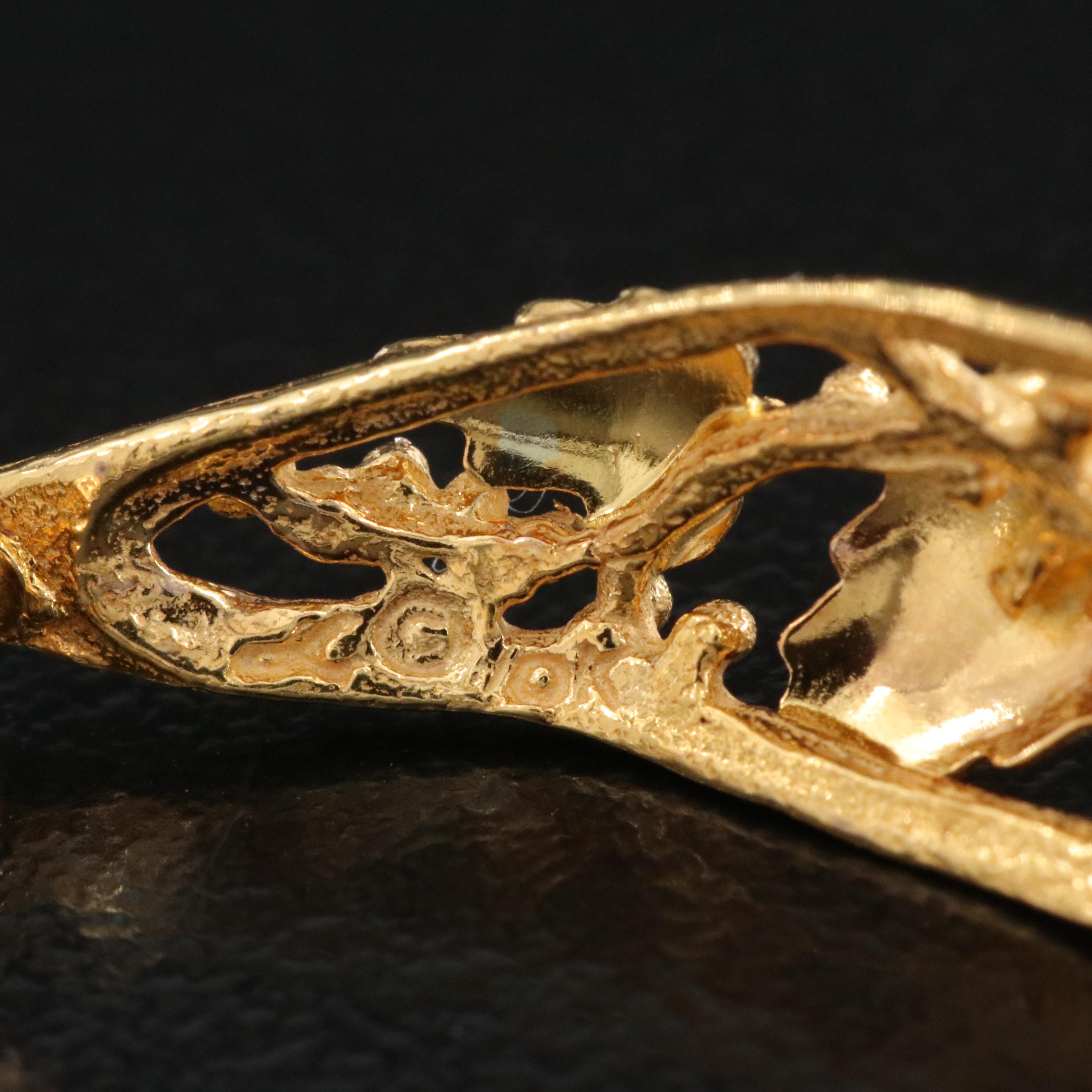 Landstrom's Black Hills Gold 10K Tri-Color Leaf Earrings