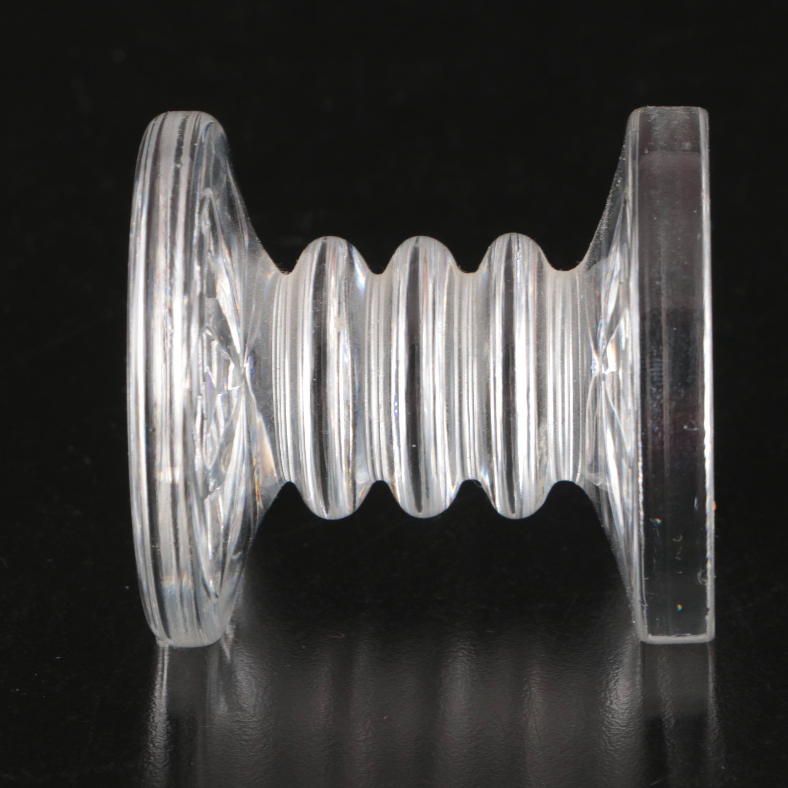 Waterford Crystal Candlesticks and Clock with Other Crystal Table Accessories