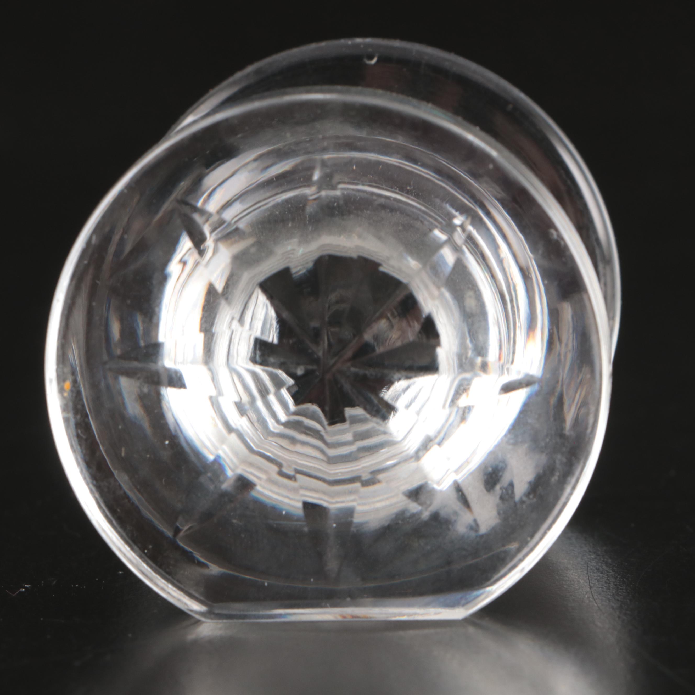 Waterford Crystal Candlesticks and Clock with Other Crystal Table Accessories