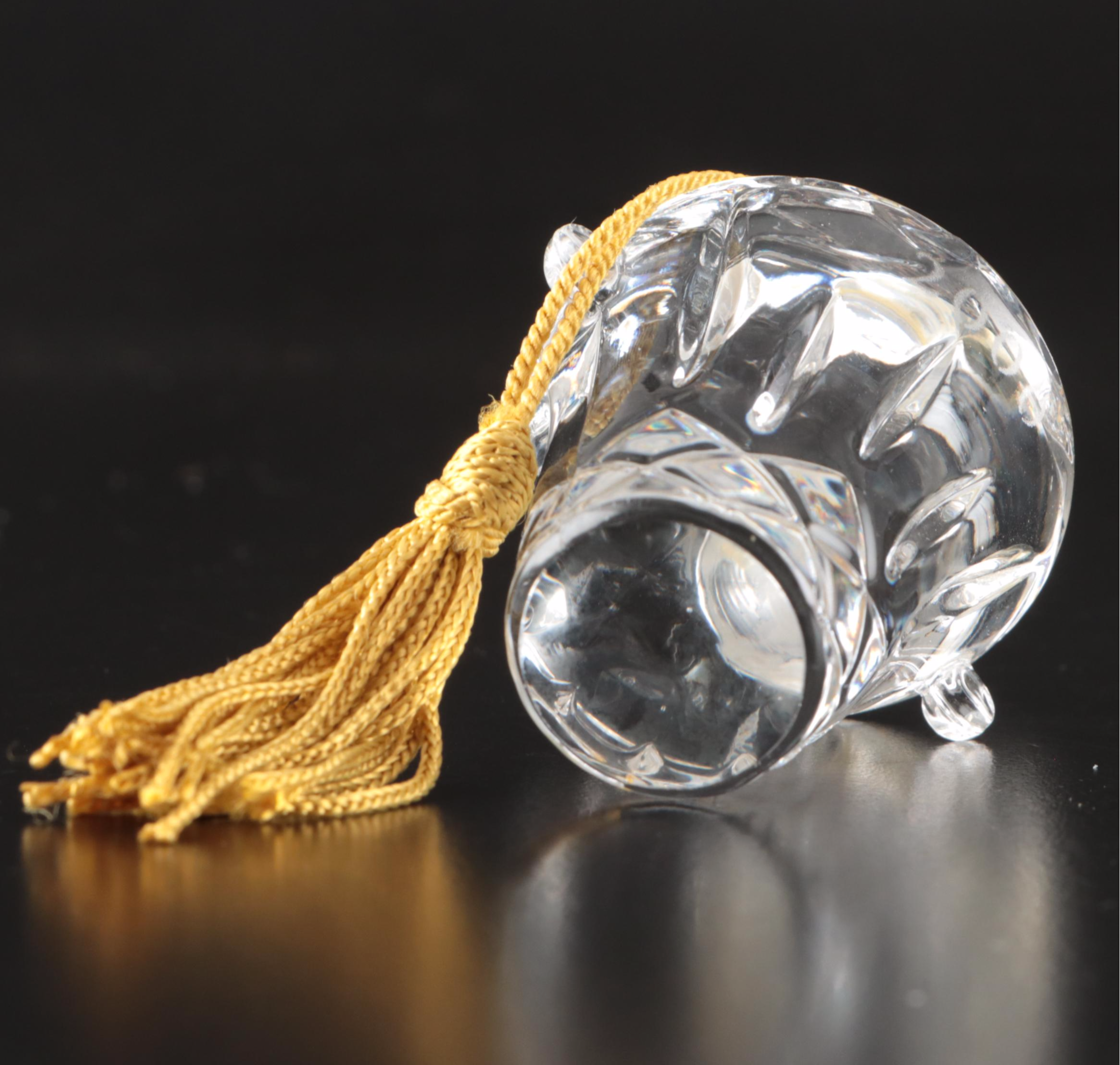 Waterford Crystal Candlesticks and Clock with Other Crystal Table Accessories