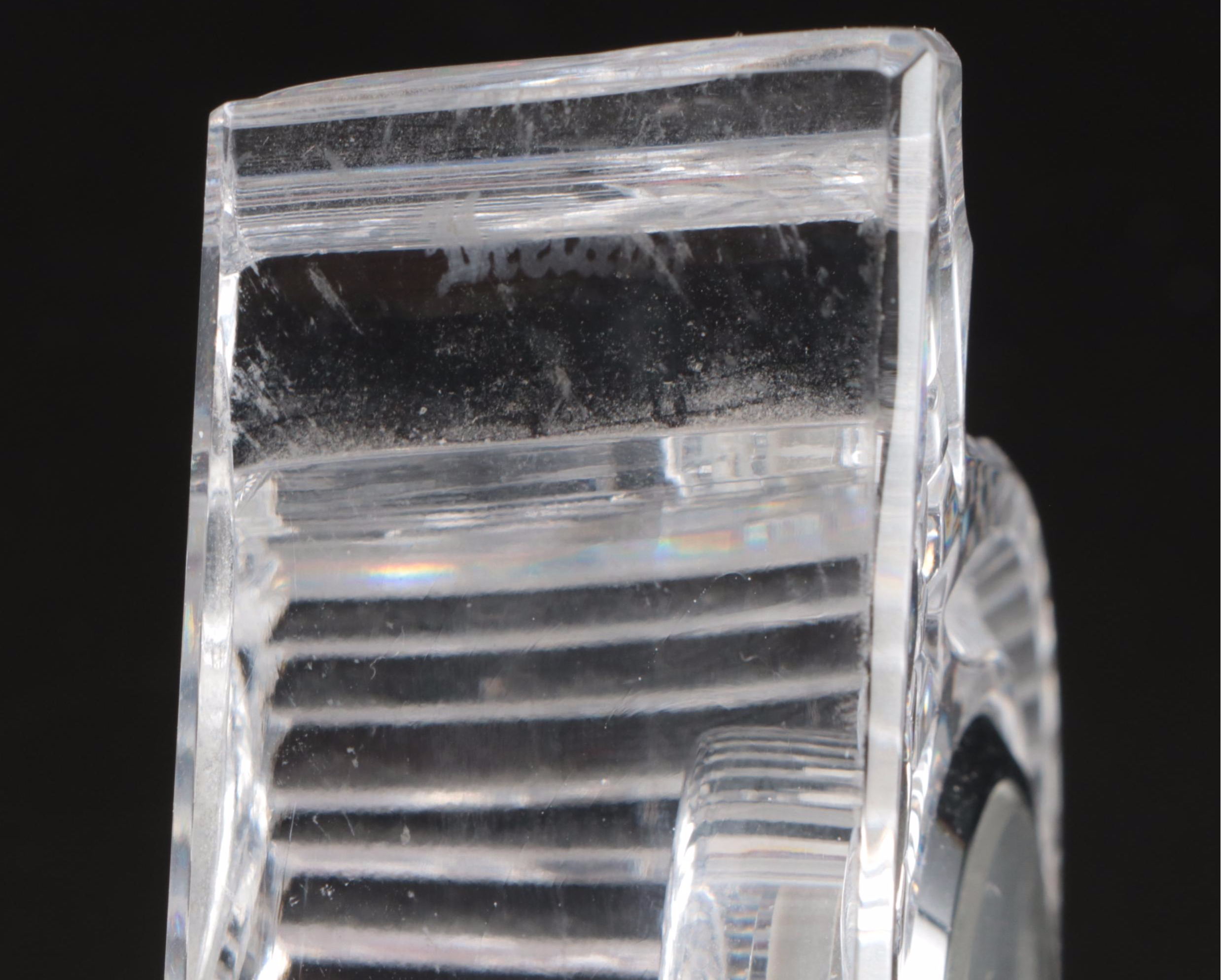 Waterford Crystal Candlesticks and Clock with Other Crystal Table Accessories