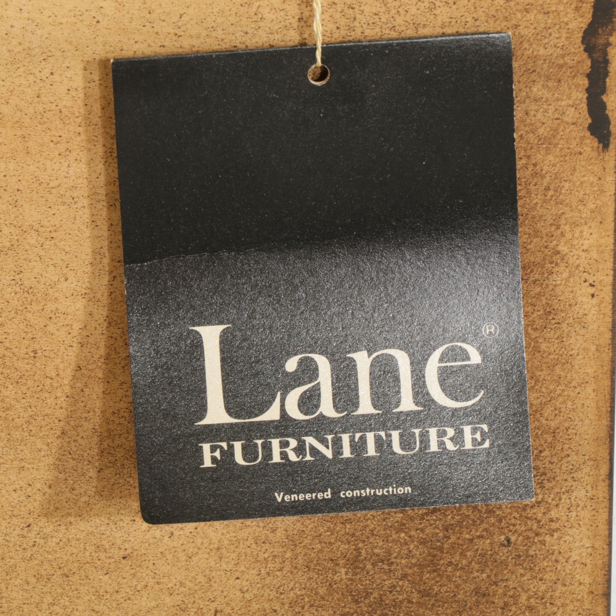 Lane Burl Walnut Campaign Style King Size Headboard