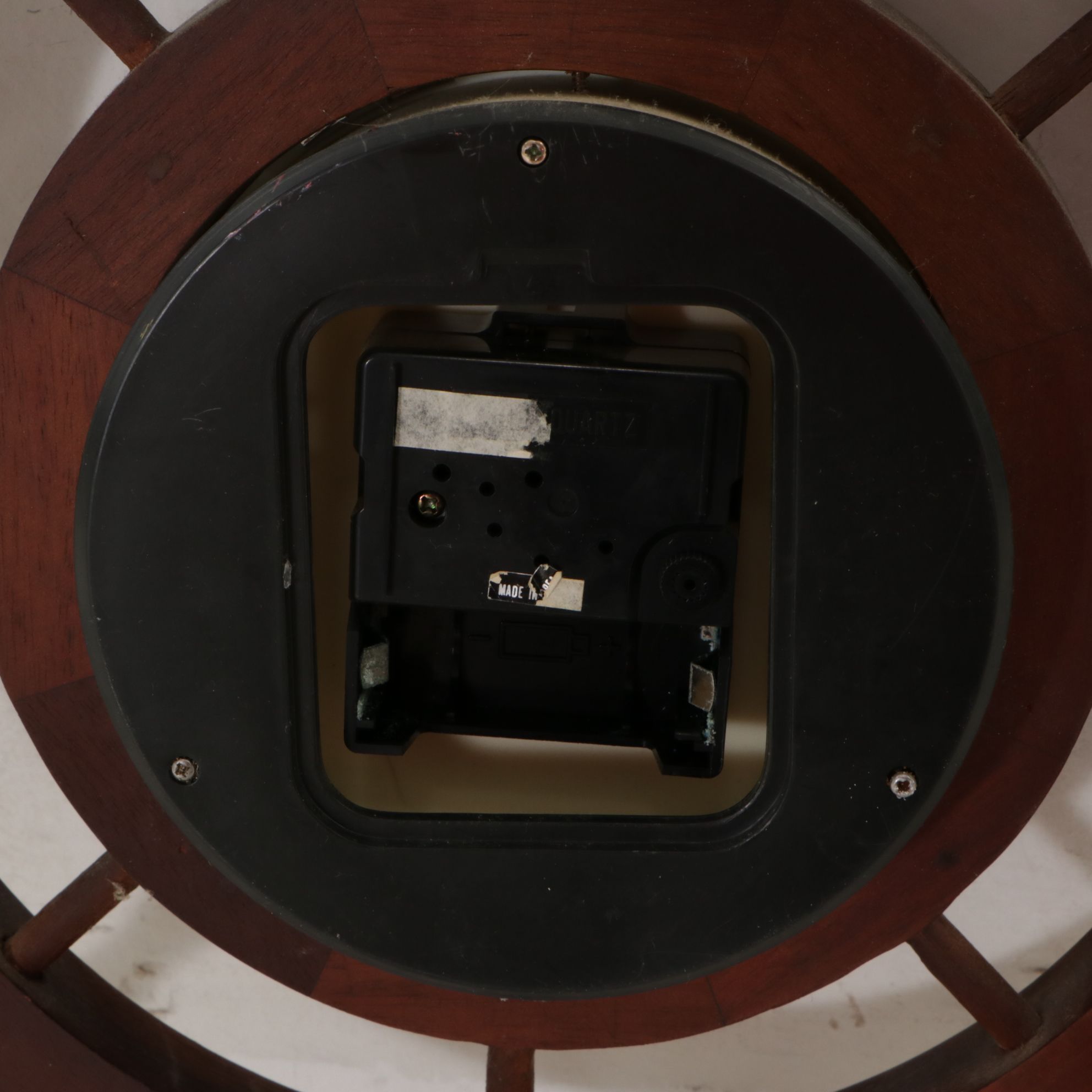 Wooden Ship's Wheel Wall Clock