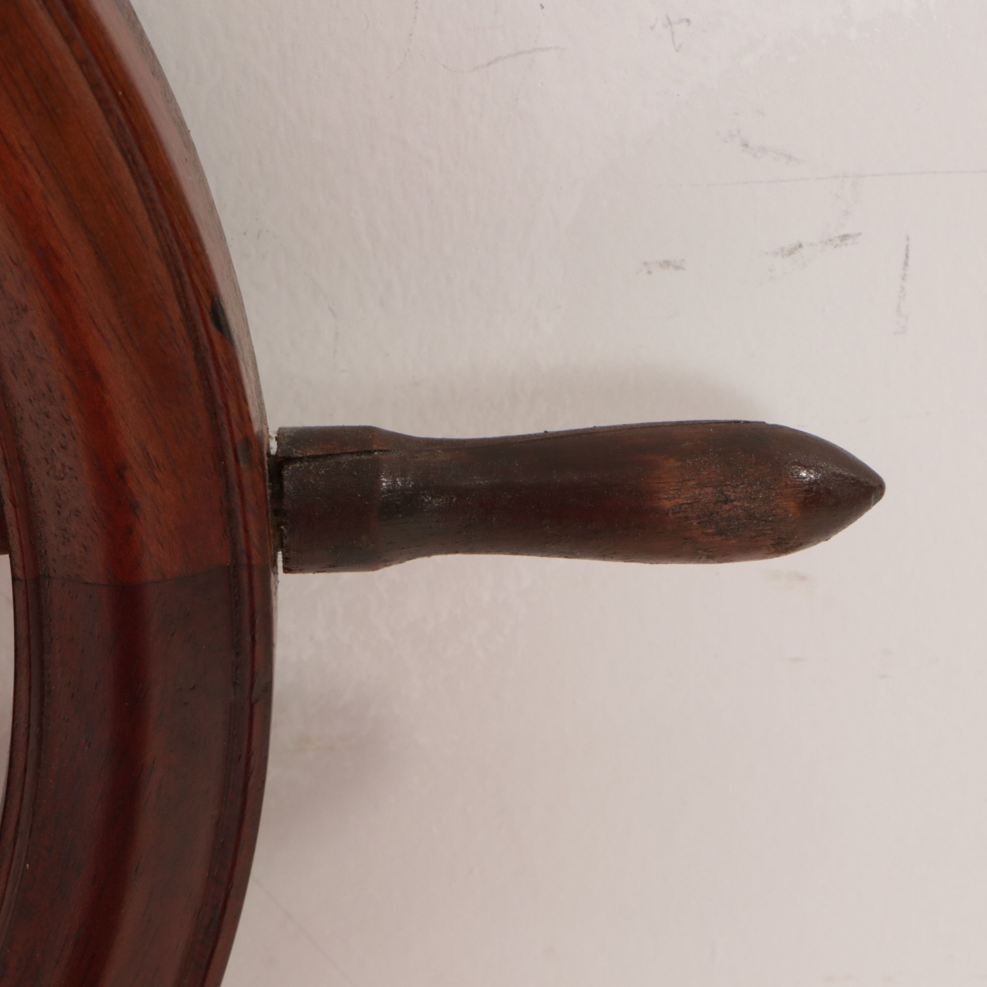 Wooden Ship's Wheel Wall Clock