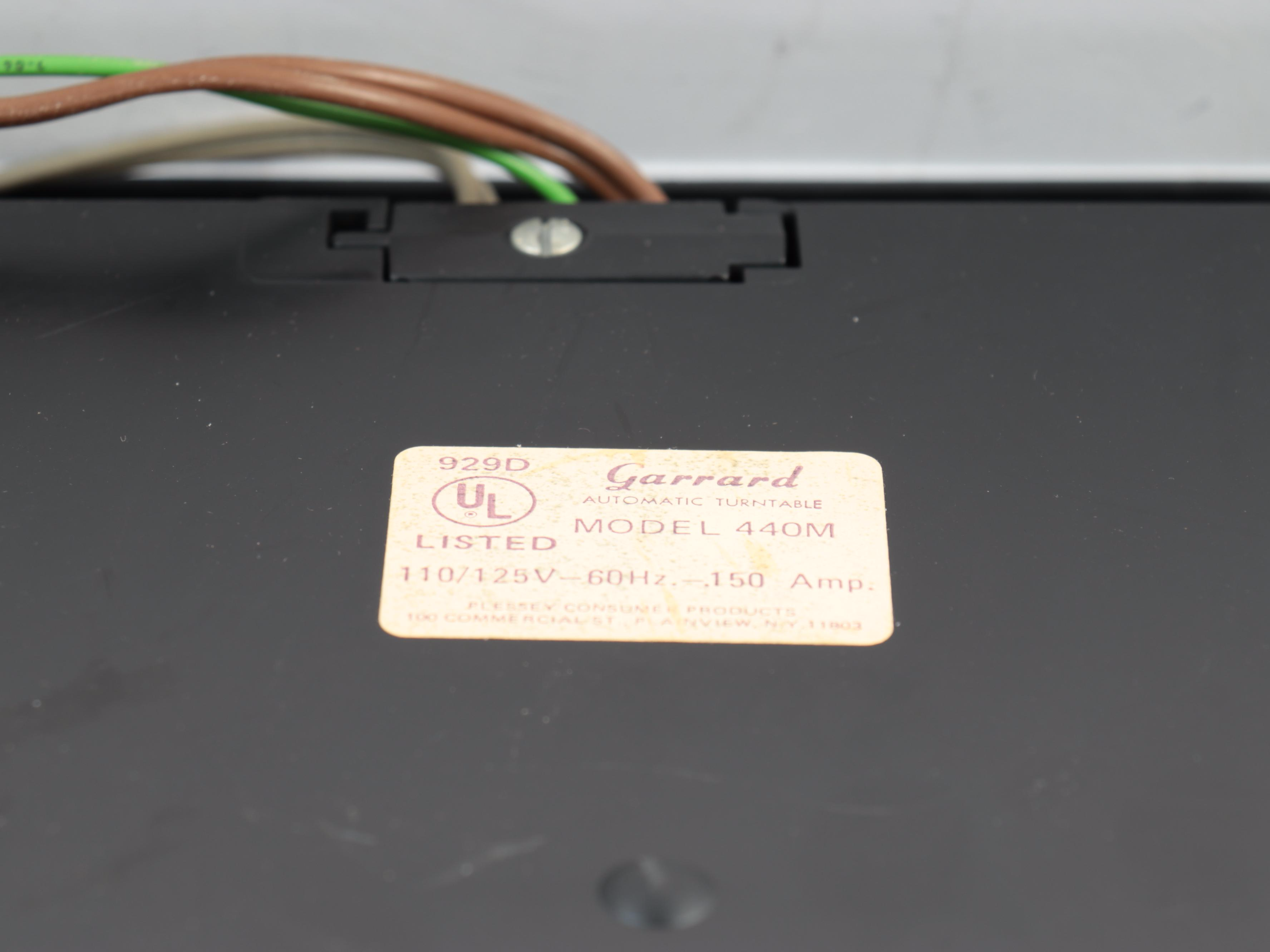 Vintage Garrard 440M Turntable Record Player with Vinyl Records