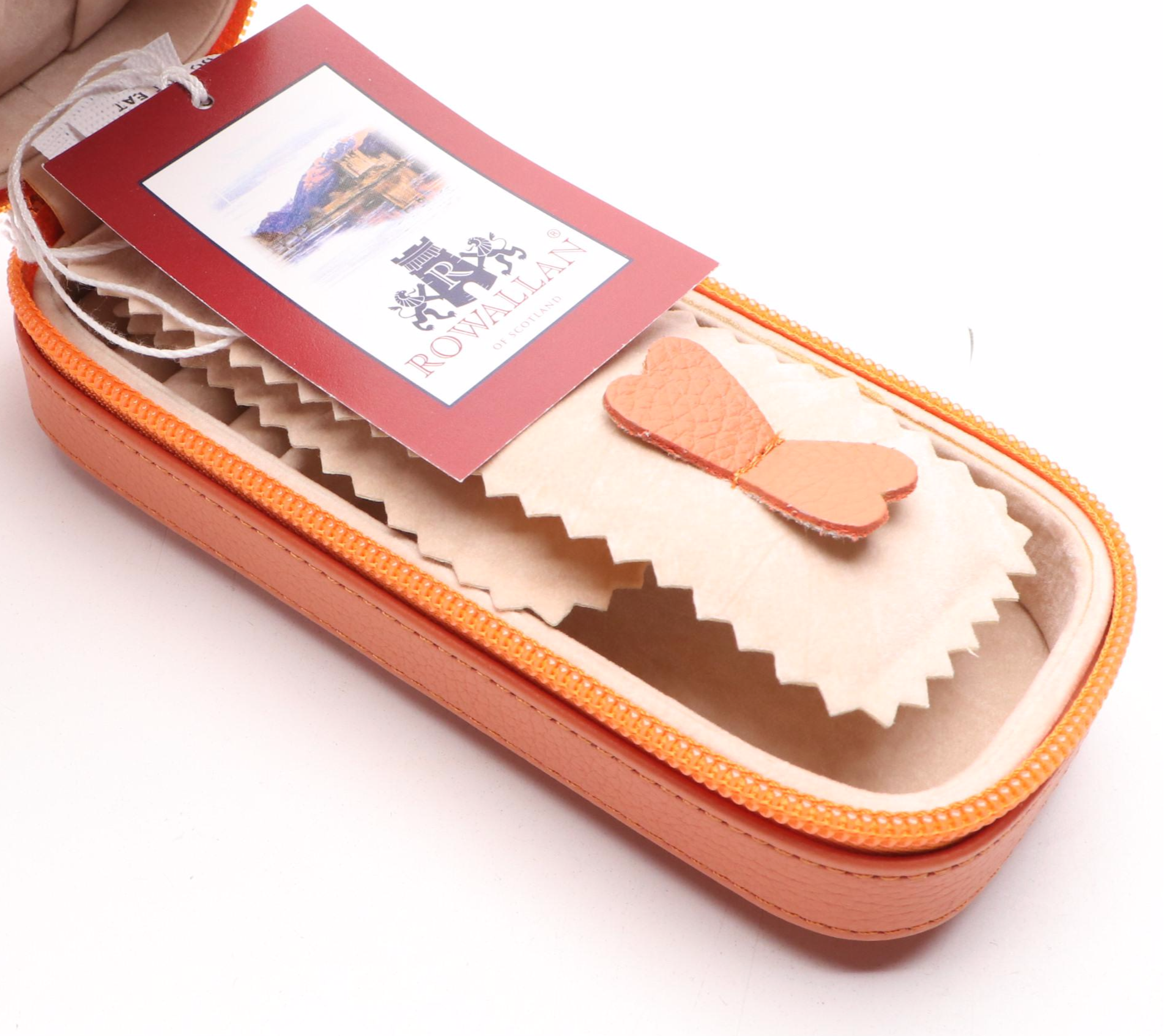 Rowallan Pink and Orange Leather Jewelry Cases