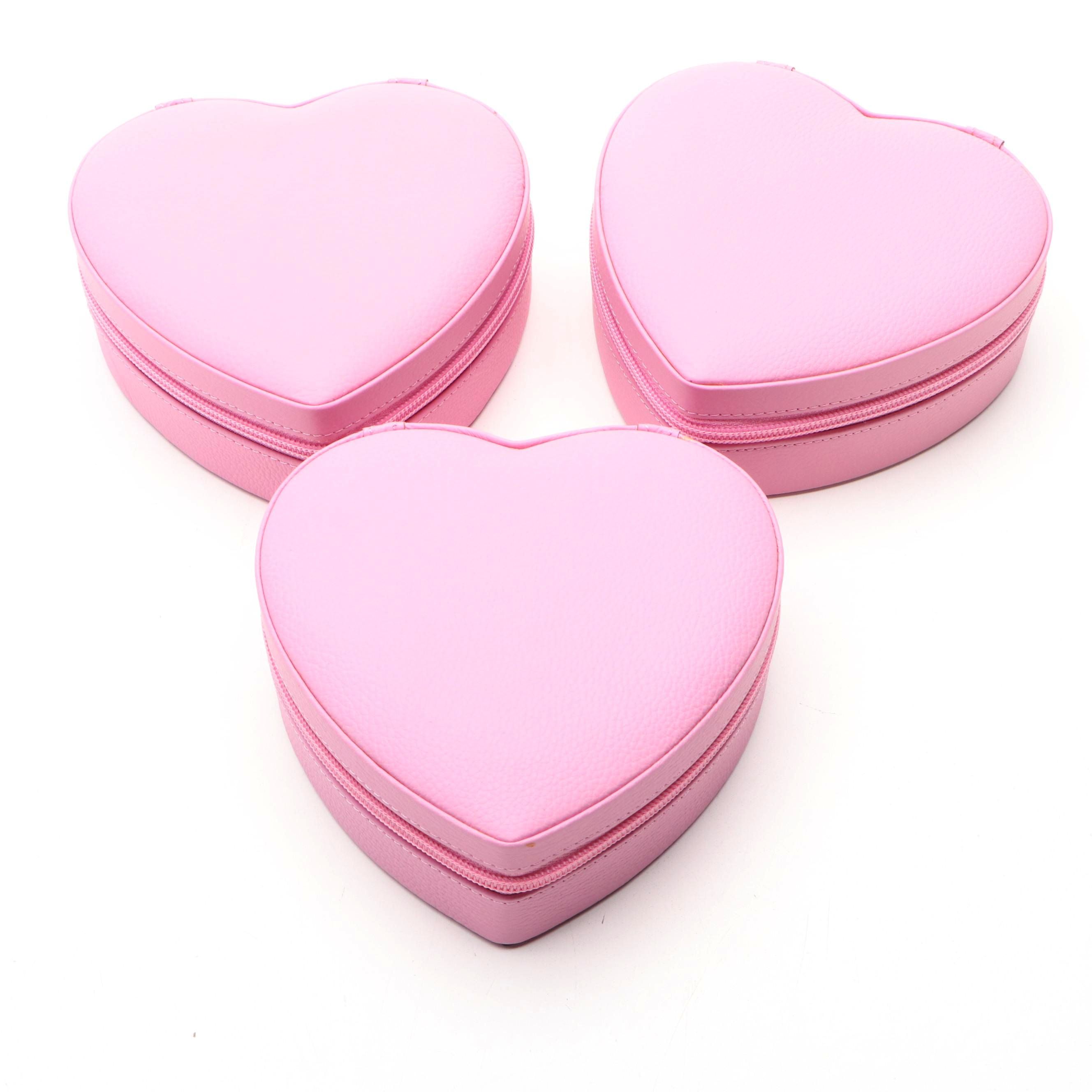 Rowallan Pink and Orange Leather Jewelry Cases