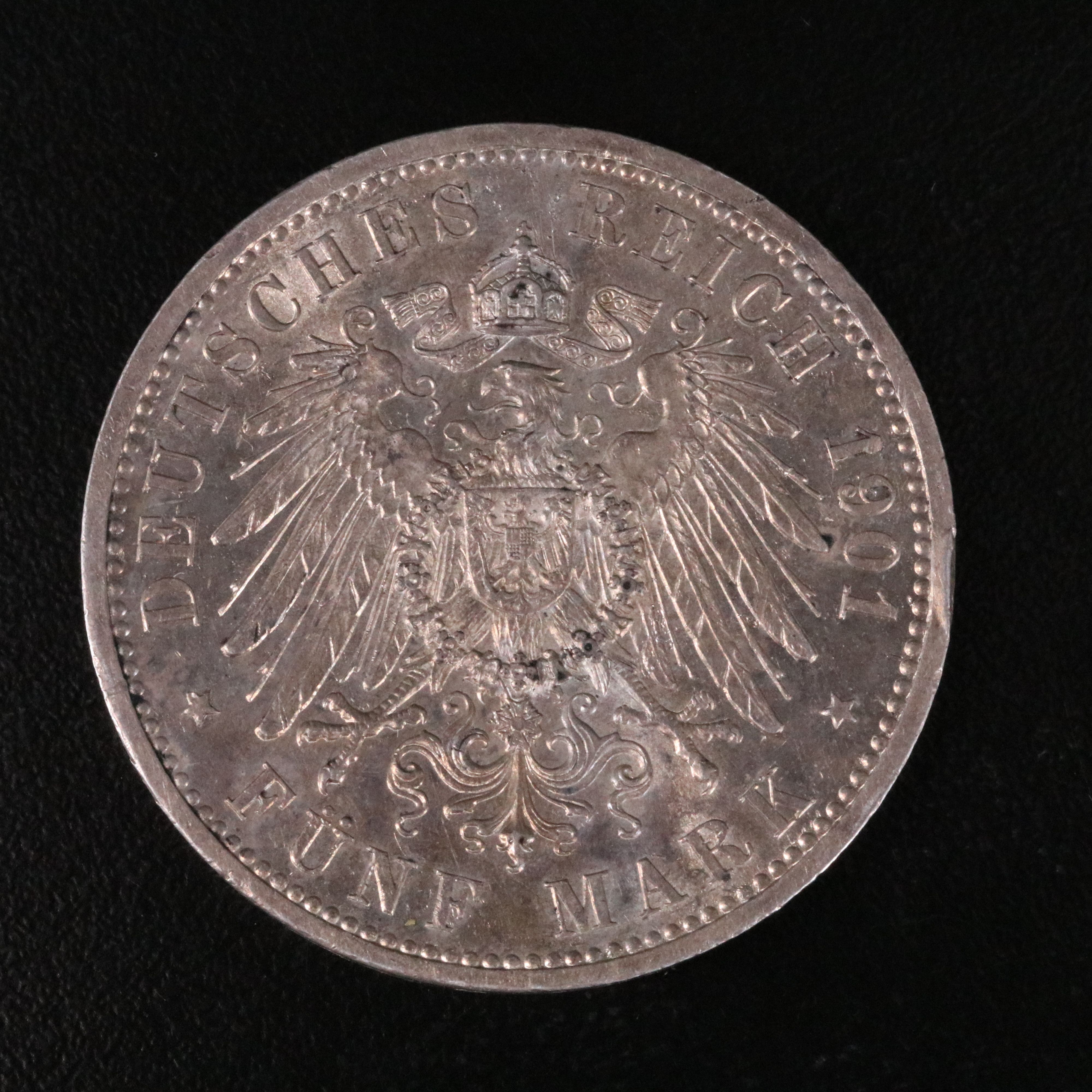 1901 Germany Prussia Commemorative Silver Five Marks