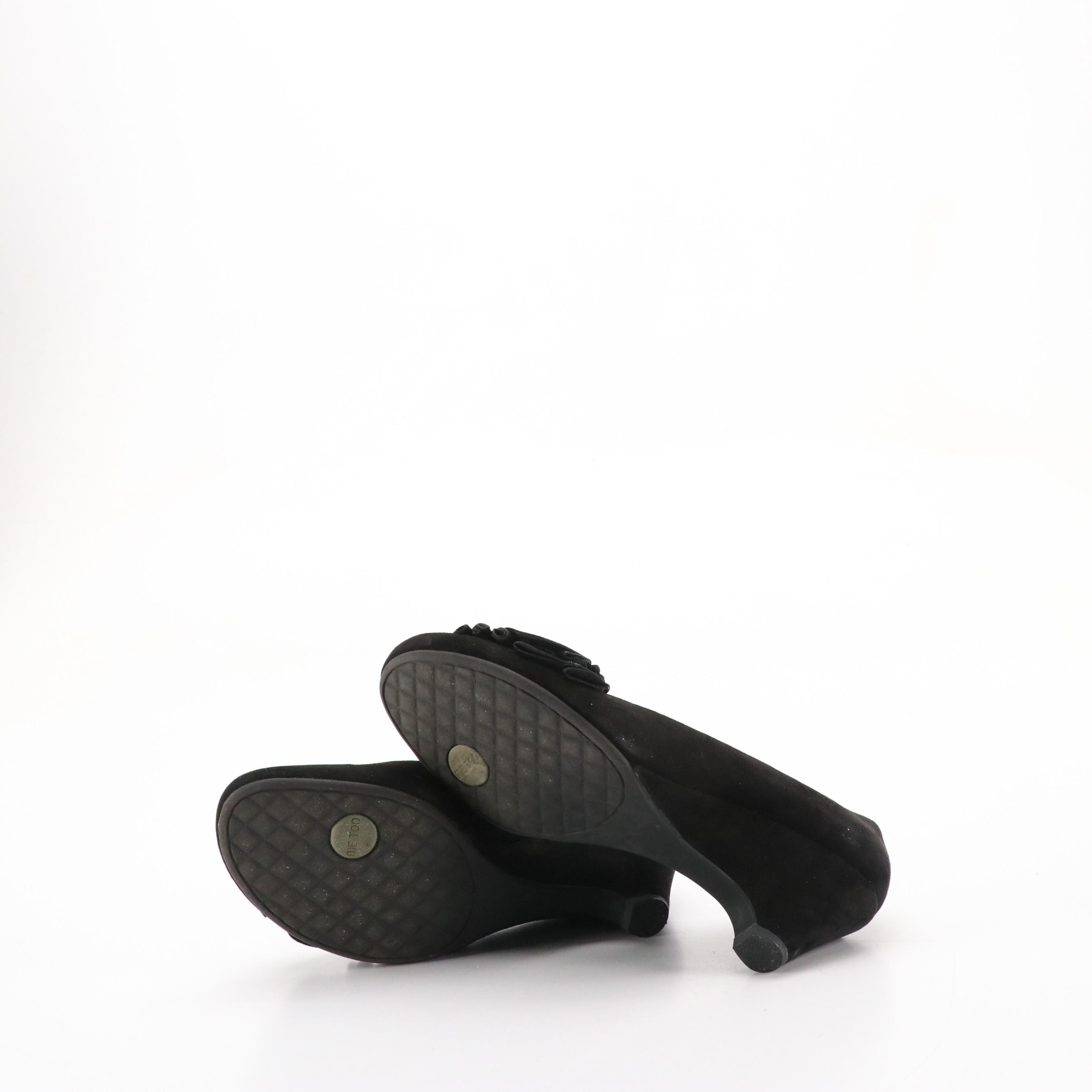 Me Too "Link" Black Leather Wedges, Kennith Cole Good Day & All Tied Up Shoes