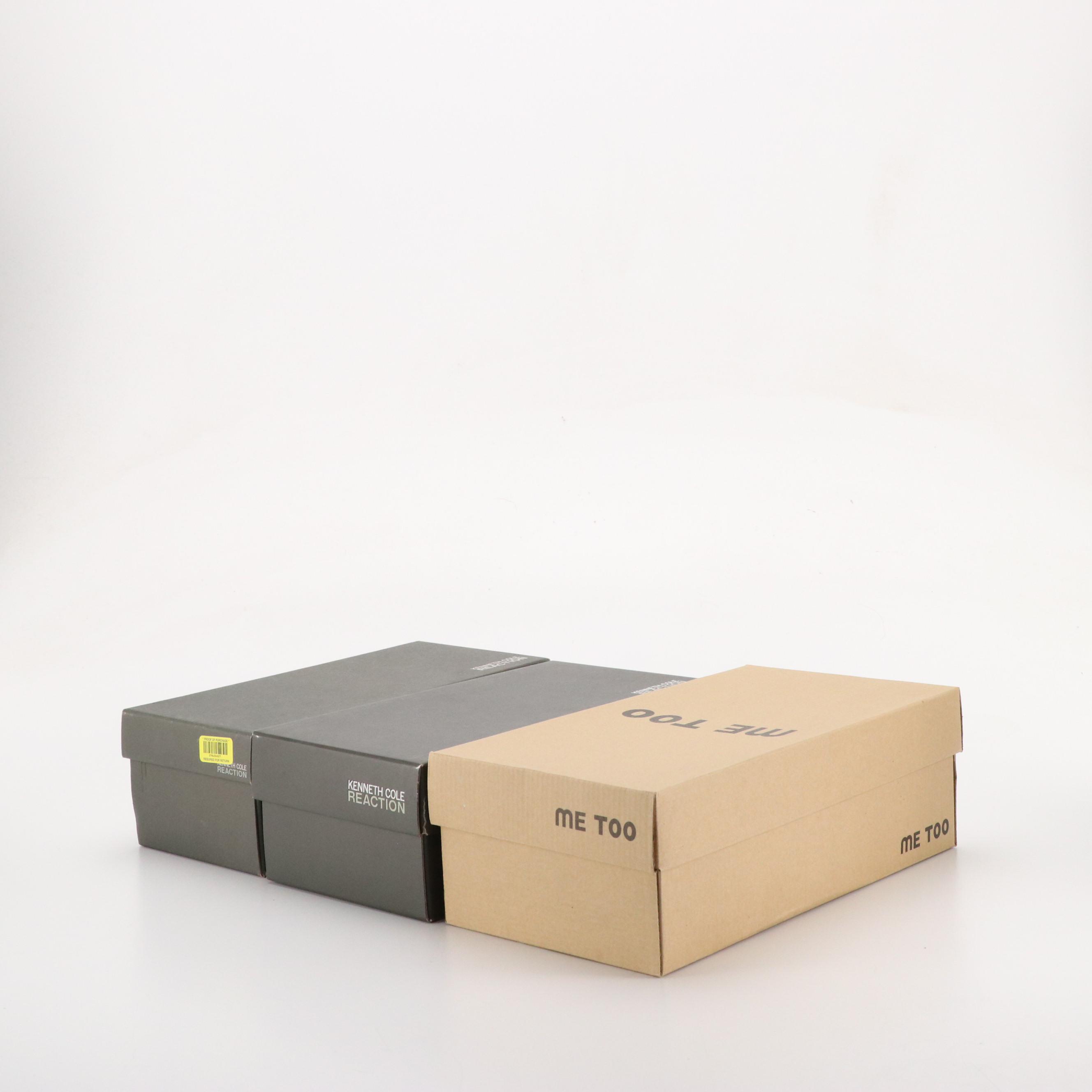 Me Too "Link" Black Leather Wedges, Kennith Cole Good Day & All Tied Up Shoes