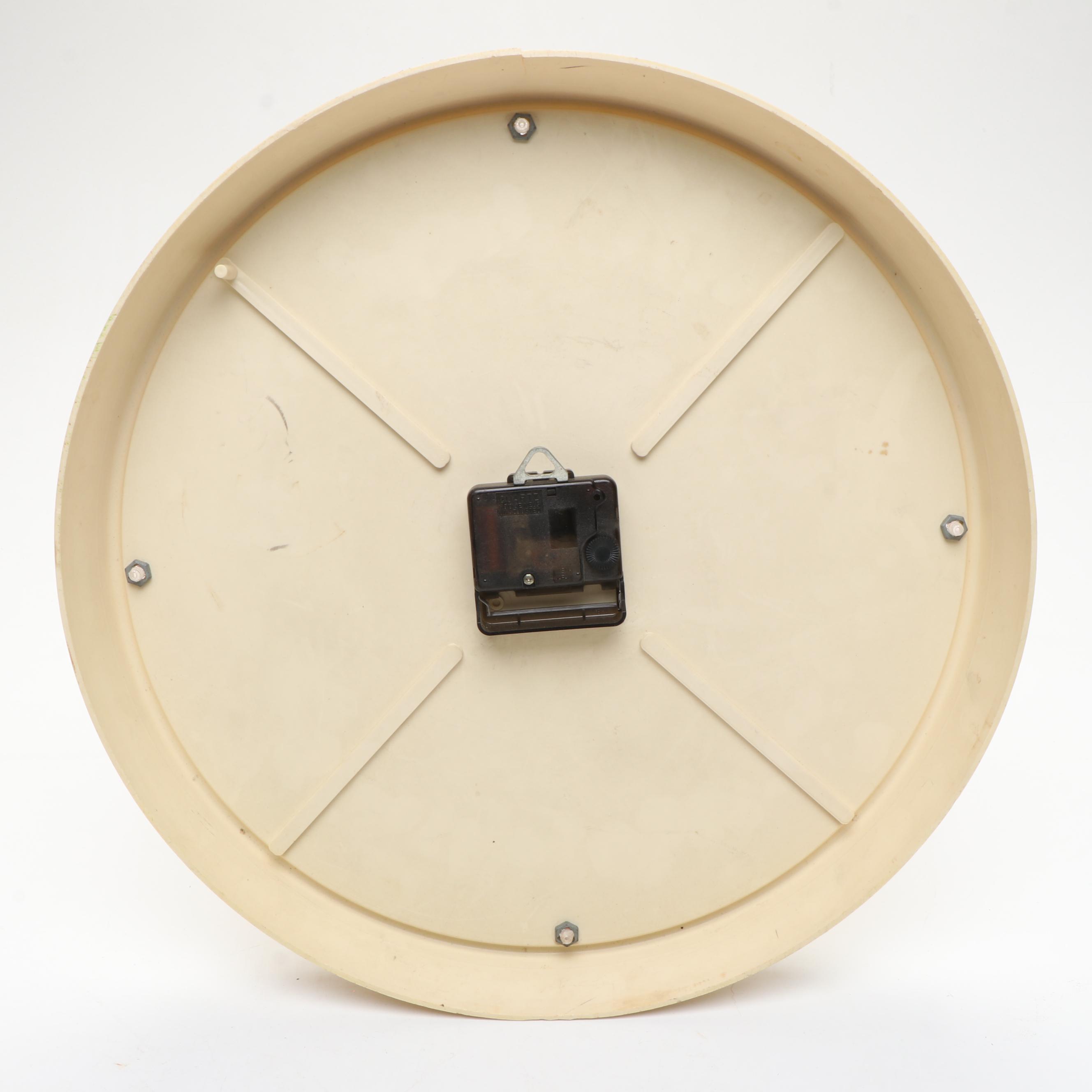 Crush Soda Advertising Cooler, Clock and Cans, Late 20th Century